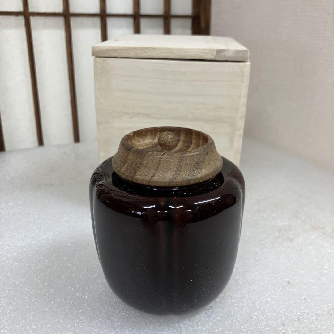 茶道具　￼茶入　 阿古陀　如心斎好　内黒外留　茶入　N202AKN Amazon.co.jp: 茶道具 茶入 阿古陀 如心斎好 内黒外留 茶入