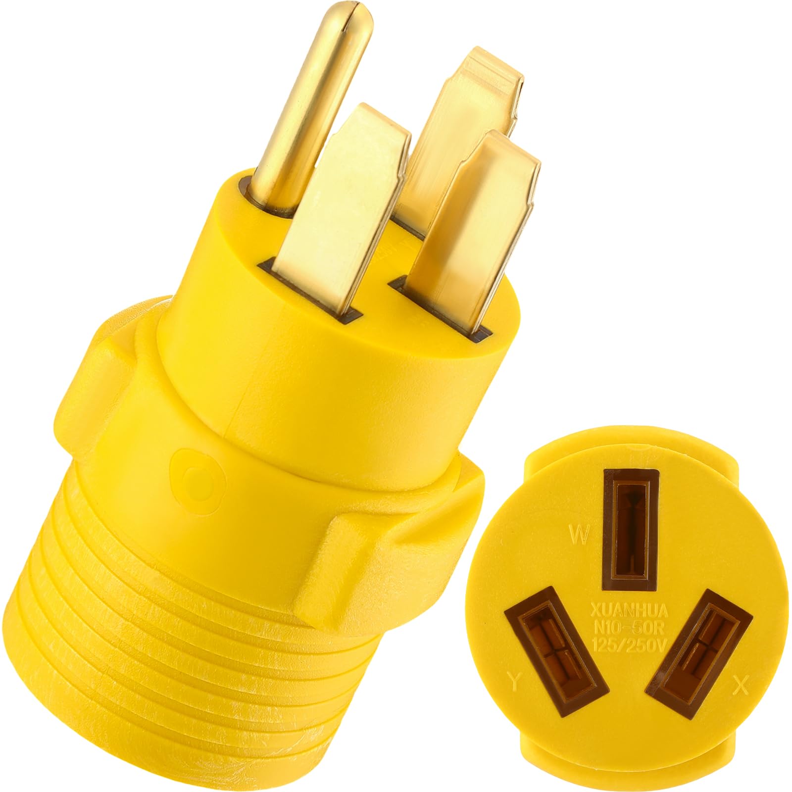 Kanayu 50Amp RV to Stove Adapter NEMA 14-50P to 10-50R,Yellow