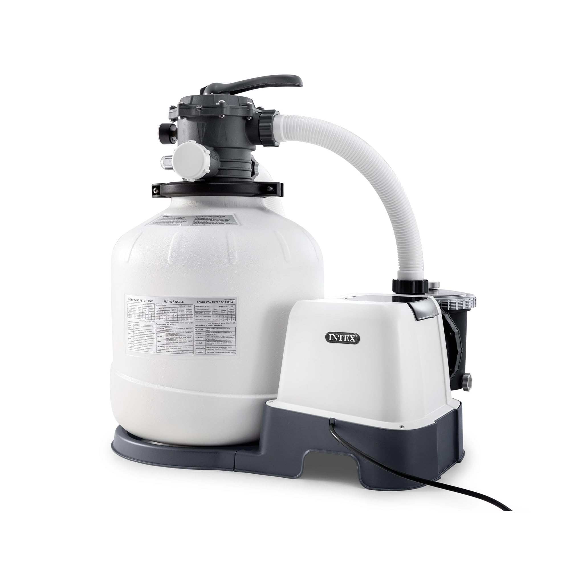 Intex 26679EG Krystal Clear 2150 GPH Pump & Saltwater Sand Filter Saltwater System, Grey