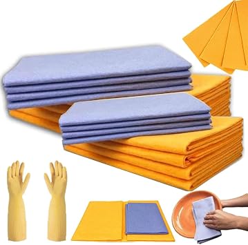Ultra-Absorbent Miracle Cleaning Shammy, Multipurpose Miracle Shammy Towel Cloth,Absorbent Cleaning Cloth,Reusable Non-Woven Cleaning Towels ,Super Absorbent Towel for Kitchen2 Sets
