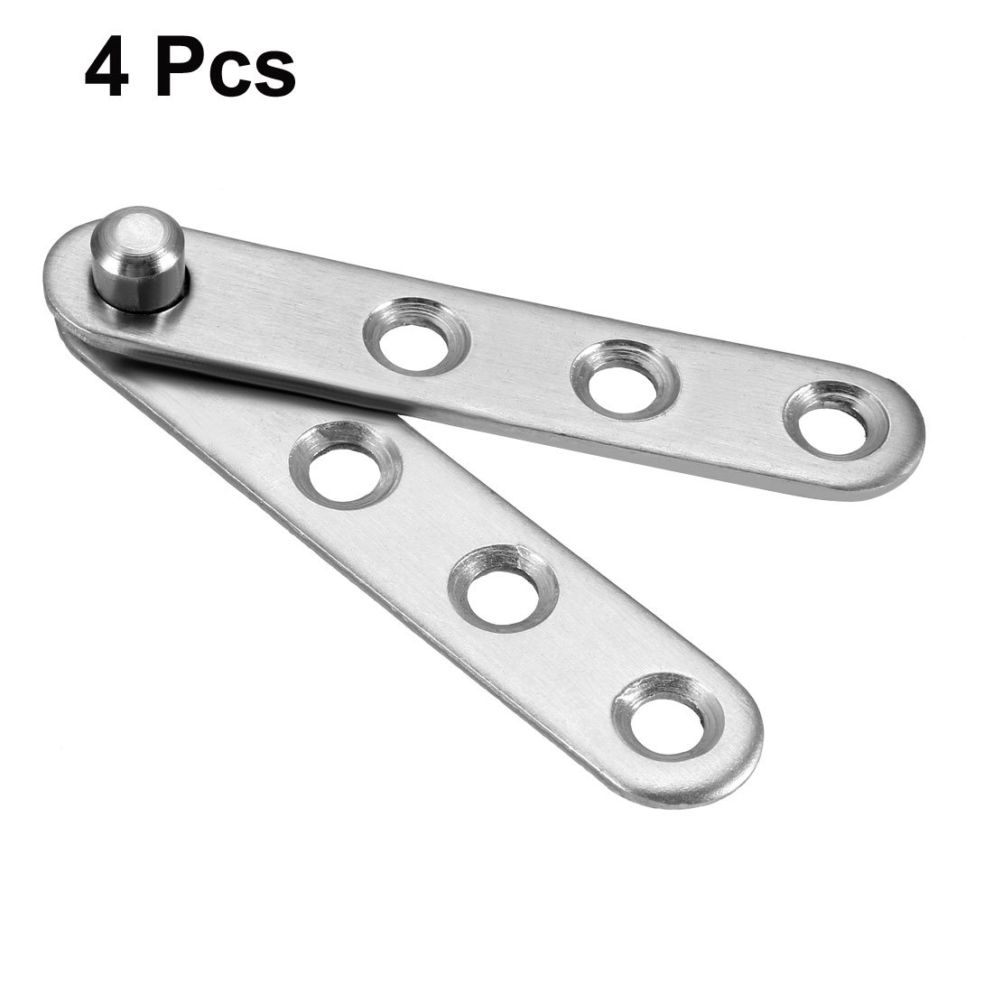 uxcell 360 Degree Rotatable Door Pivot Hinge, 58mmx11mmx9mm Stainless Steel Window Door Fittings, Pack of 4
