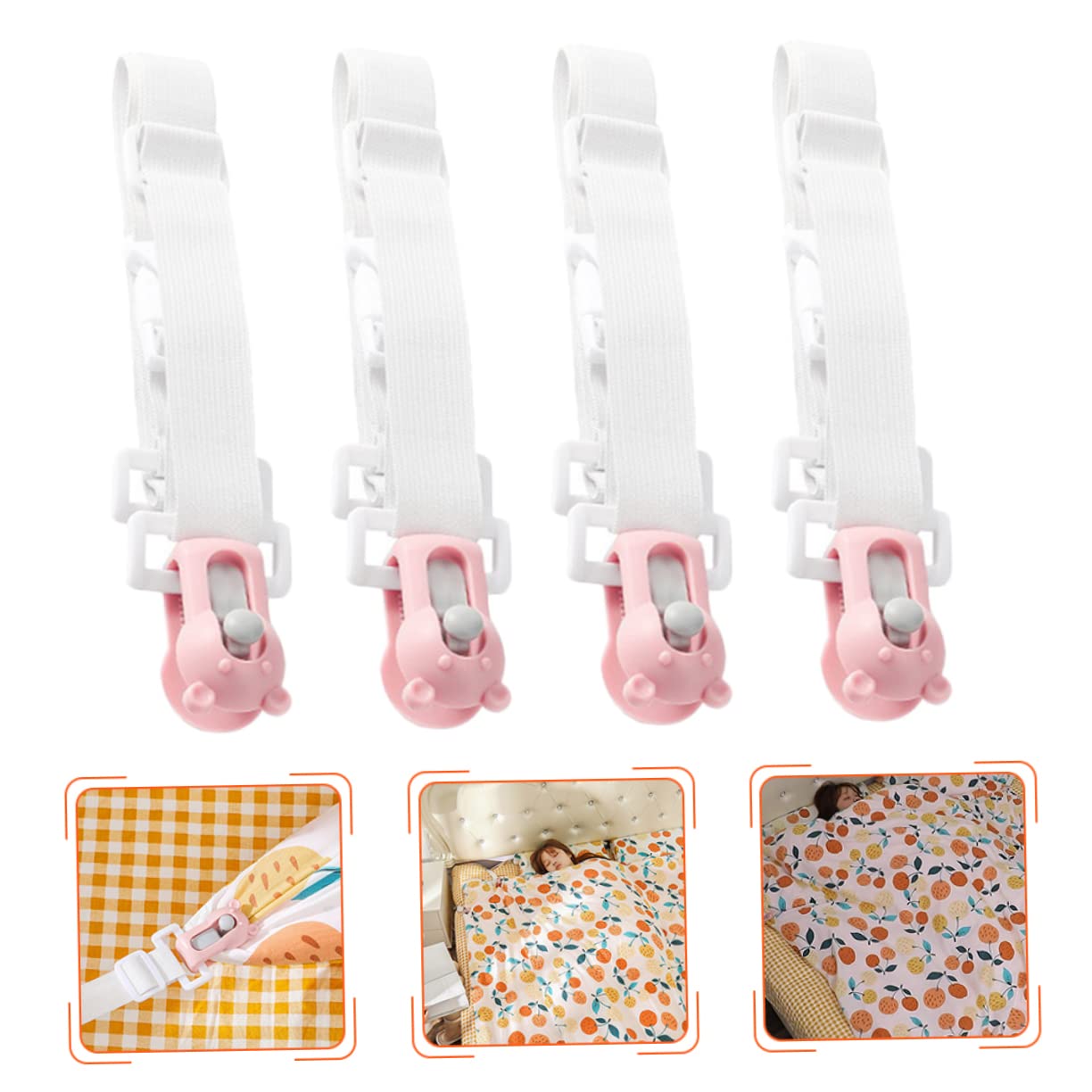 Bettlaken-Clips, Quilt-Fixer-Knopf, 4 Stück Quilt-Halter, Bettdeckenhalter, Bettdeckenklemmen, Bettdeckenhalter, Bettdeckengreifer