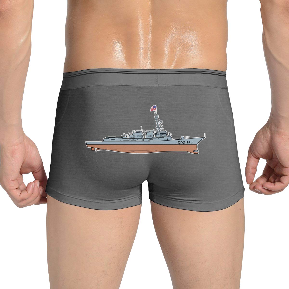Men's DDG-56 USS Boxer Briefs Soft Breathable Stretch Underwear