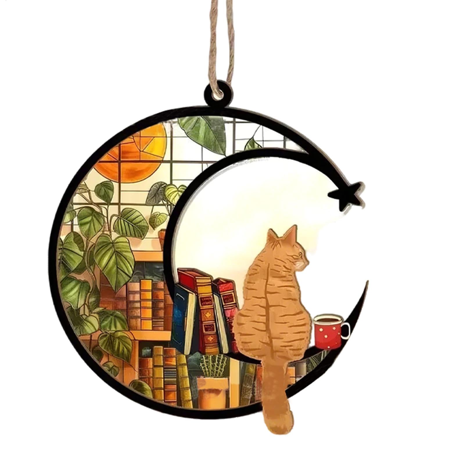 Cat Suncatchers For Window,Cat Sun Catcher Home Wall Decor Beautiful Decorative Ornaments,Cat Home Decor Cute Window Sun Catcher Cat Ornament Wall Window Door
