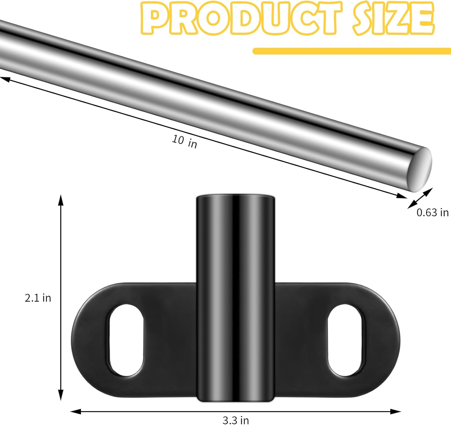 Jutom Wheelbarrow Axle Bracket Set 10 x 0.63 Inch Heavy Duty Wheelbarrow Shaft 4 Pcs 2.1 x 3.3 Inch Brackets 8 Pcs Bolts and Nuts Compatible with 5/8 Inch Wheelbarrow Axles : Patio, Lawn & Garden