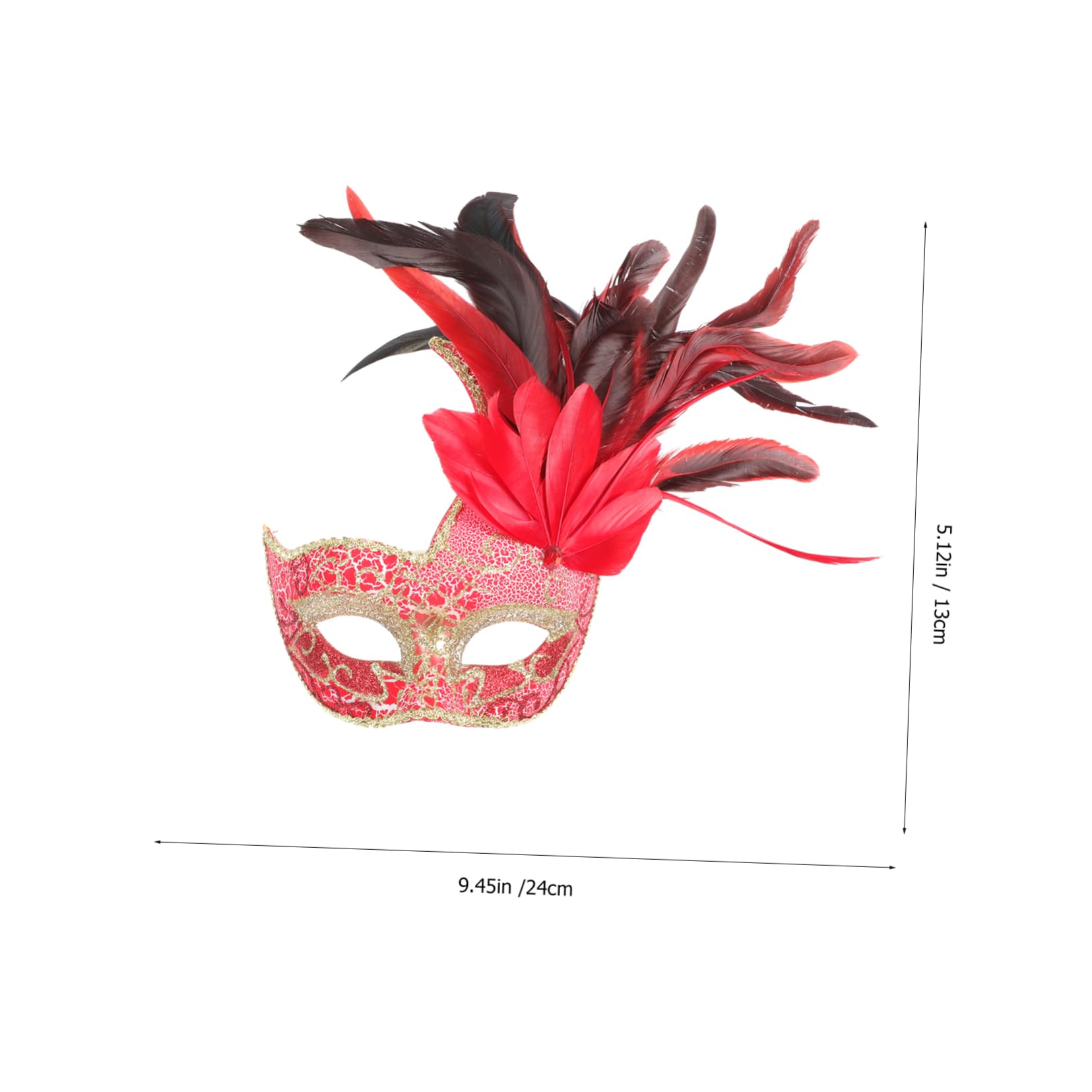 TOGEVAL 1pc Chic Mask for Women Elegant Costume Accessory for Halloween Masquerade Carnival Parties Lightweight Design for Stunning Photo Props