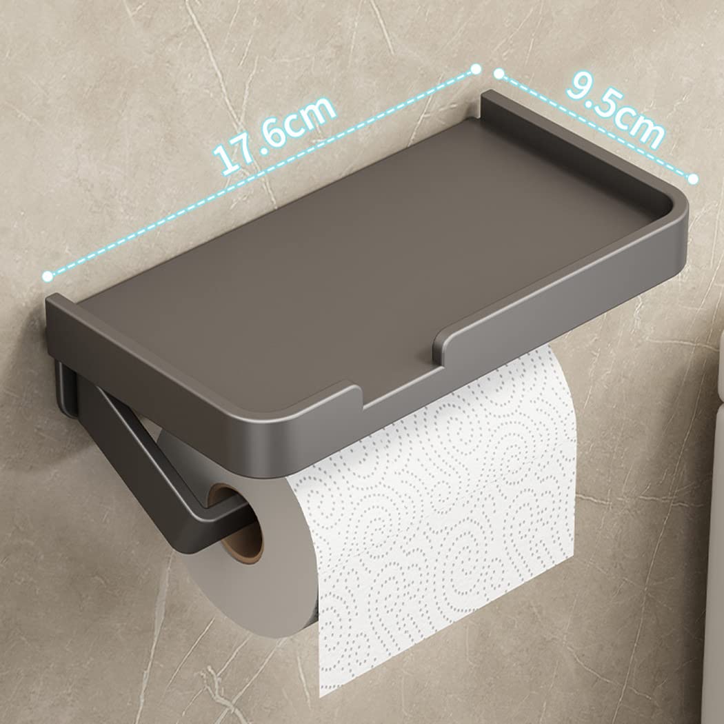Porta Carta Igienica Cromato In Acciaio Inox SUS304 – Doppia Base, Moderno Da Parete – Per Bagno, Cucina, Camper, Nave - 2