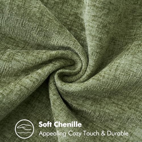 Miulee 2P_BAOBIAN_CHENILLE_18IN_5 Pack Of 2 Couch Throw Pillow Covers 18X18 Inch Sage Green Farmhouse Decorative Pillow Covers thumb #3