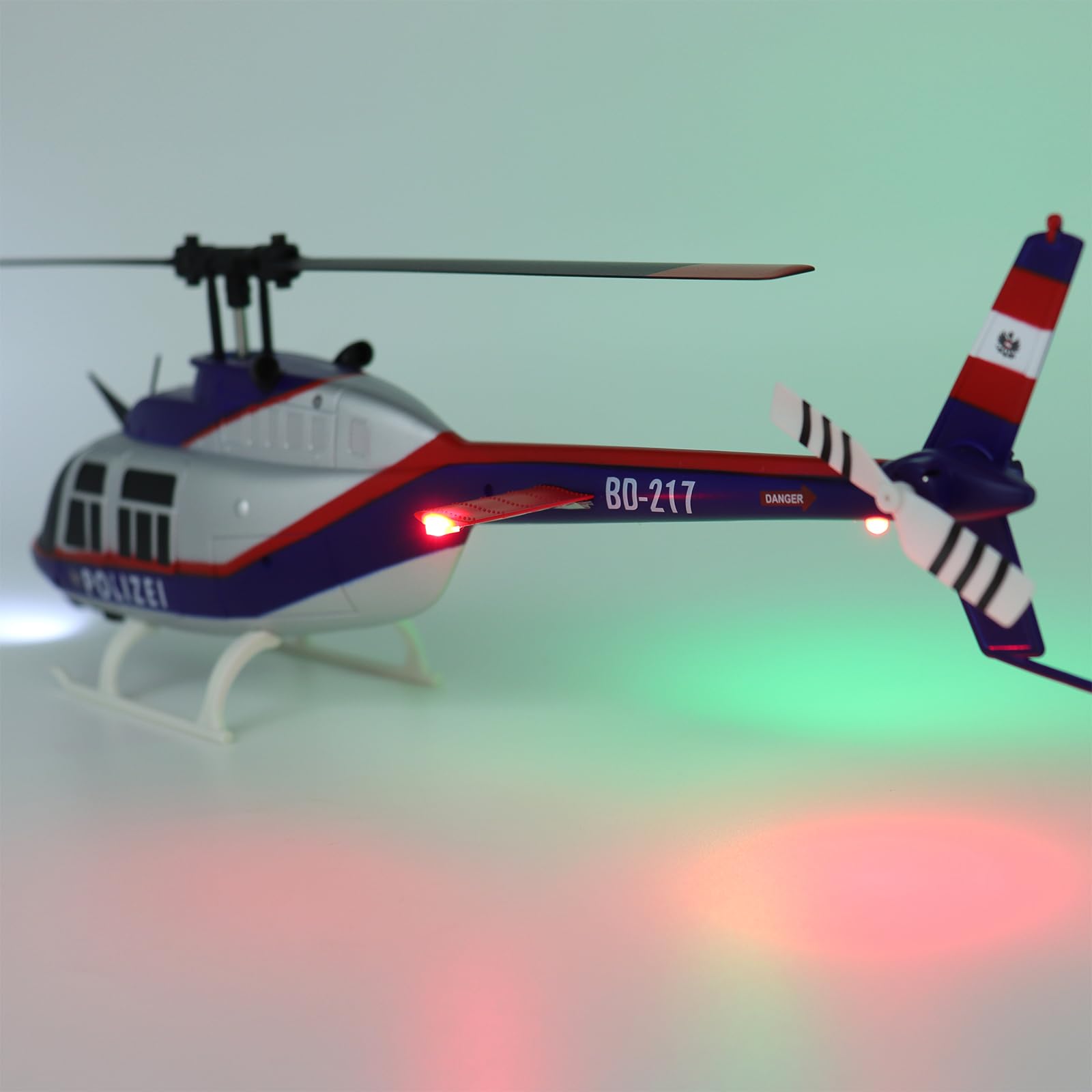 RC ERA C138 BELL206 6CH Flybarless RC Hubschraubermit Optical-Flow Schweben, RTF 2.4G Steuerung & Single-Rotor Ferngesteuerter Helikopter Flugmodell für Erwachsene RC-Piloten