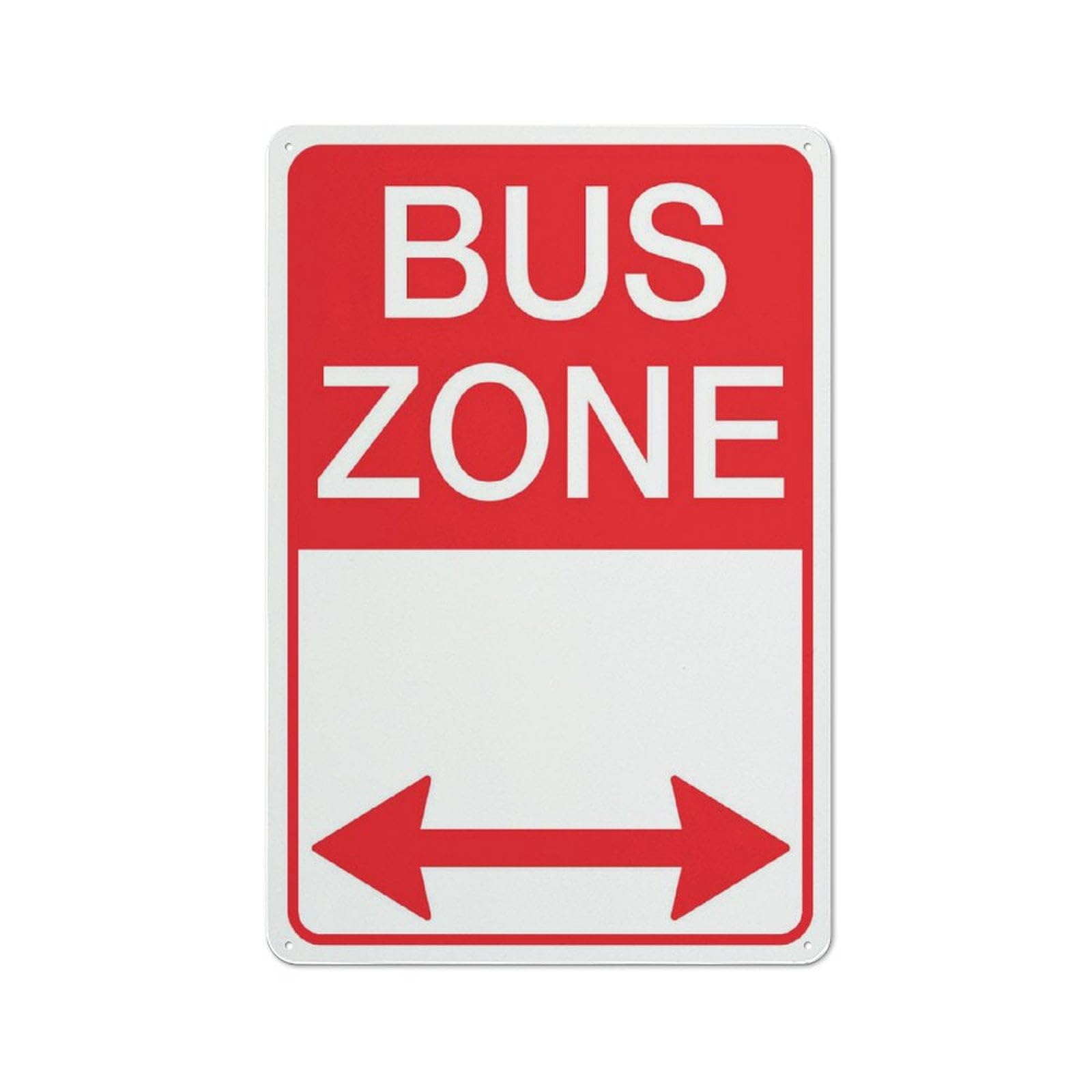 peiyeety Bus Zone Sign for Business 12x16 Inches Rust Free Aluminum Uv Printed,4 Pre-Drilled Holes.Durable/Weatherproof