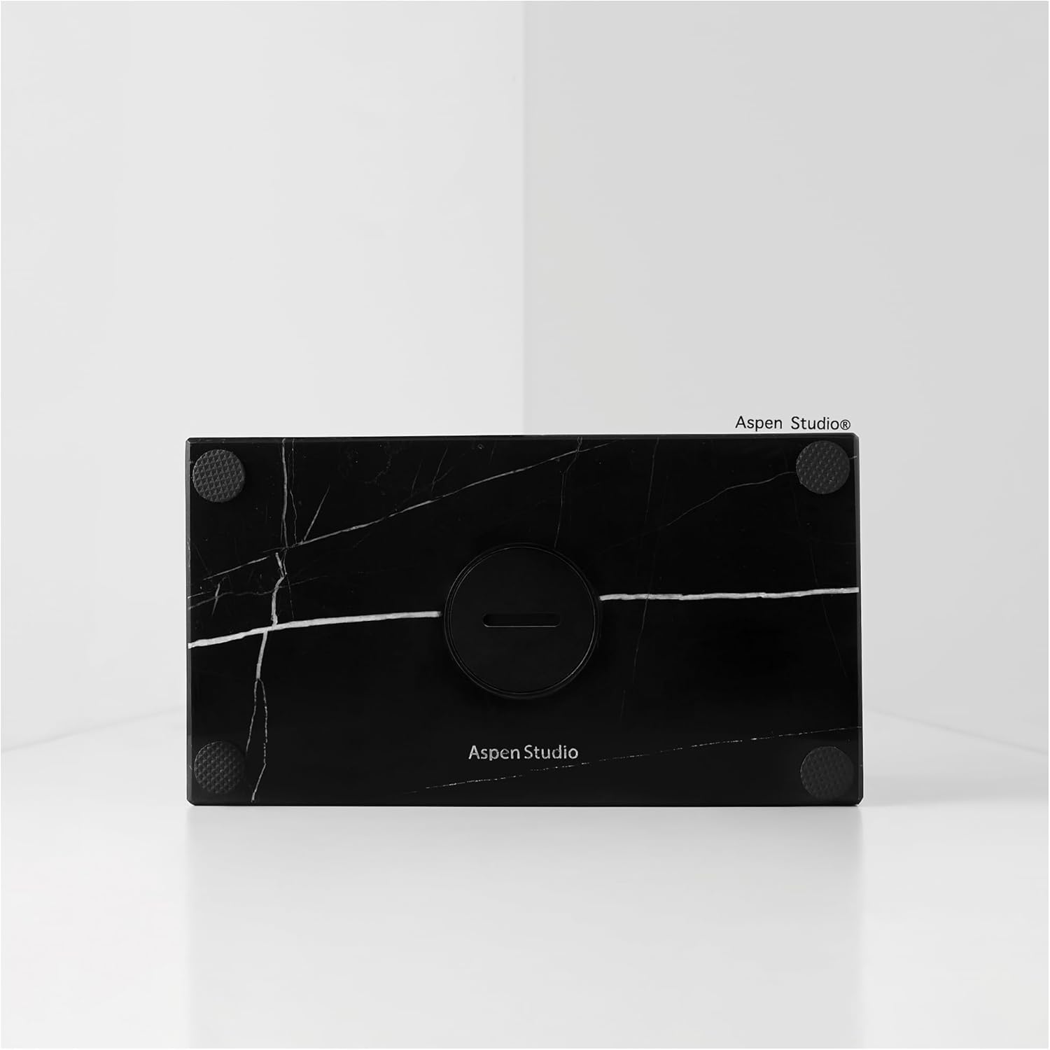 AspenStudio Genuine Black Marquina Marble Cremation Urn for Adult Human Ashes Black Maquina Marble Urn - Image 8