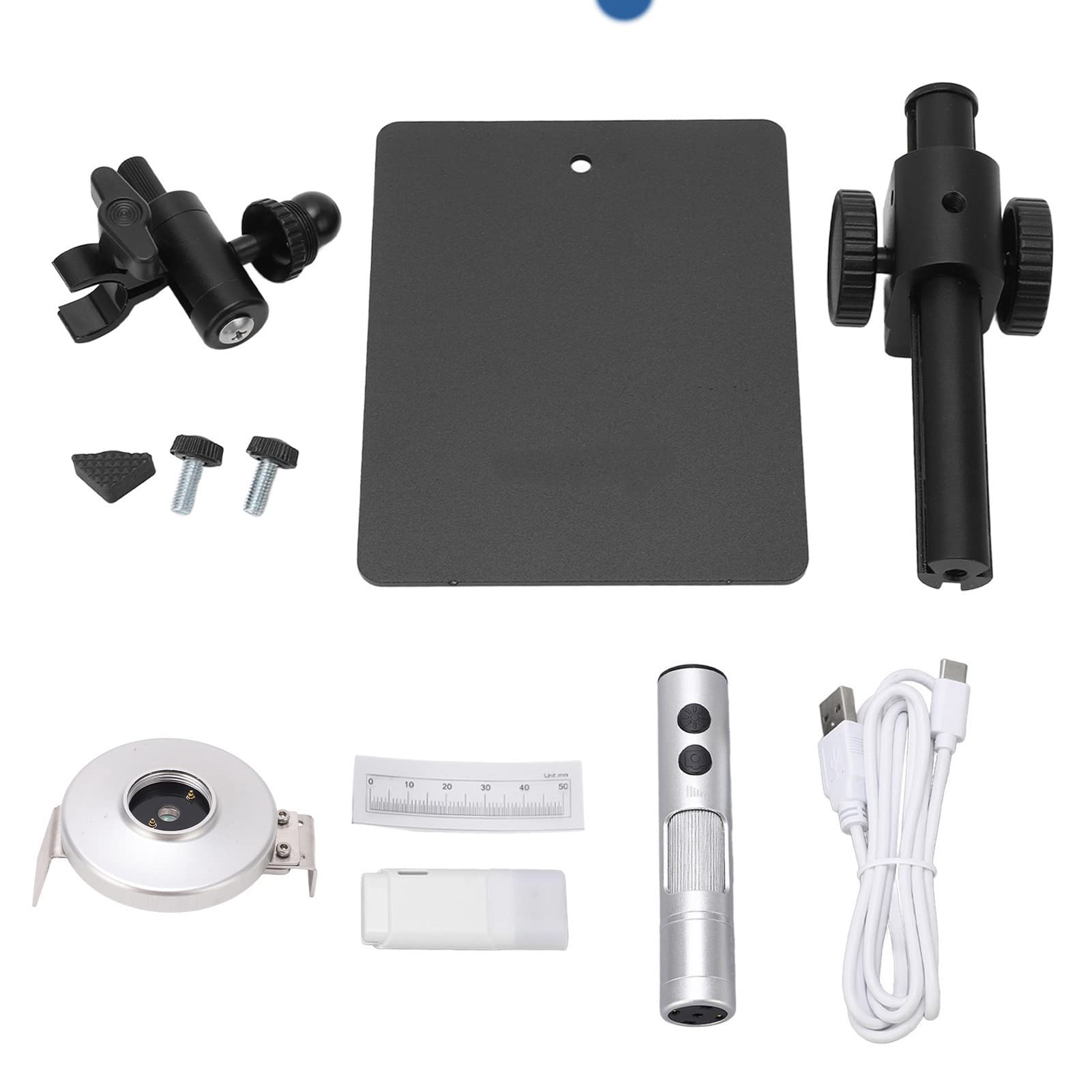 Aramox Cyfrowy Mikroskop Lupa Mikroskop USB ze Stopu Aluminium 12 MP 750X Obrazowanie HD Duża odległość Zoom Ostrość Obrotowa Soczewka Boczna do Kontroli Stacji Roboczych CNC