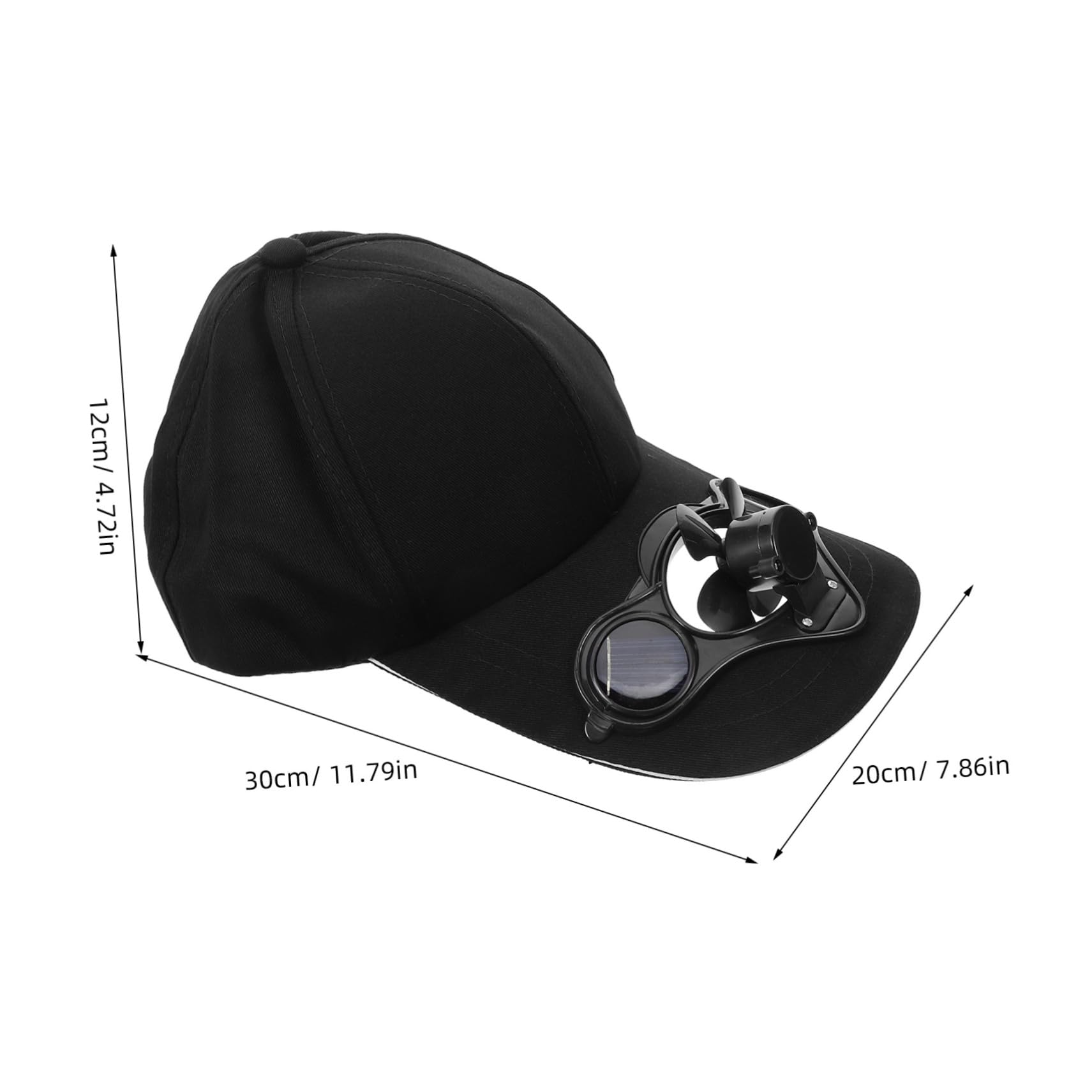 Cabilock Cotton Baseball Cap Fan Men's Women's Solar Fan Hat Comfortable Outdoor Hat Switch for Occasions