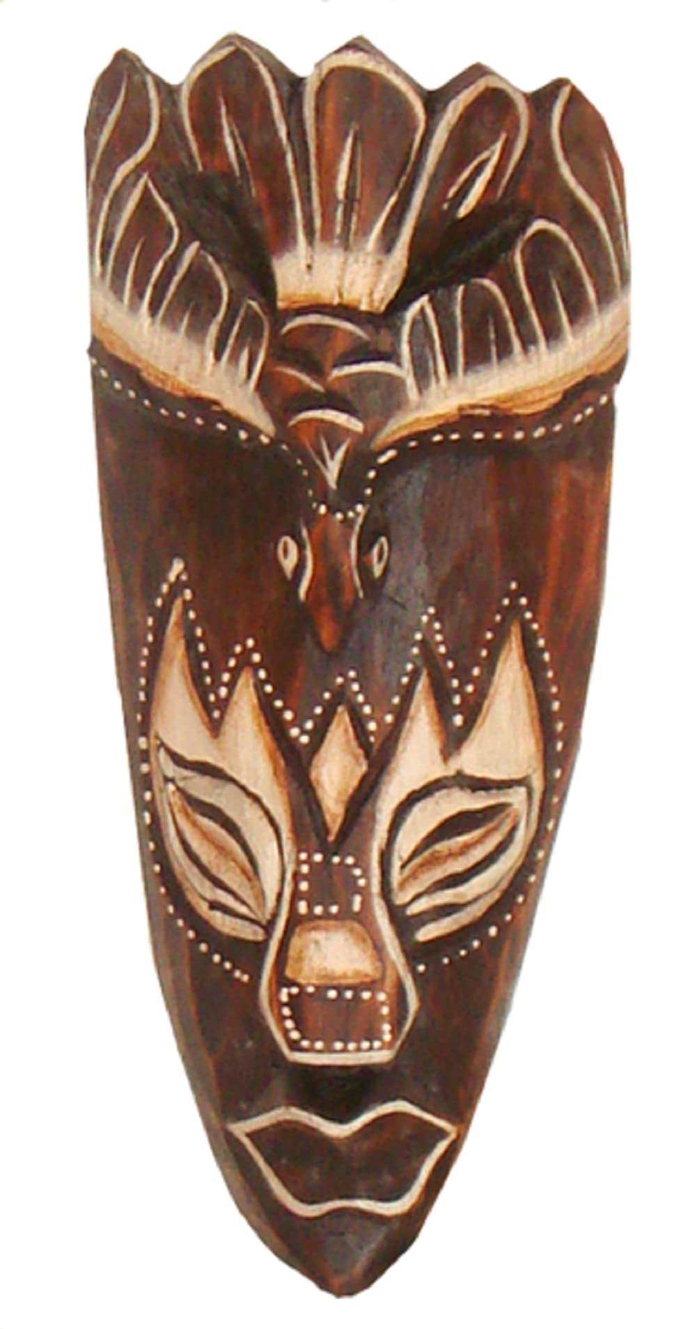 Painted wooden mask from Bali, lenght approx. 20 cm
