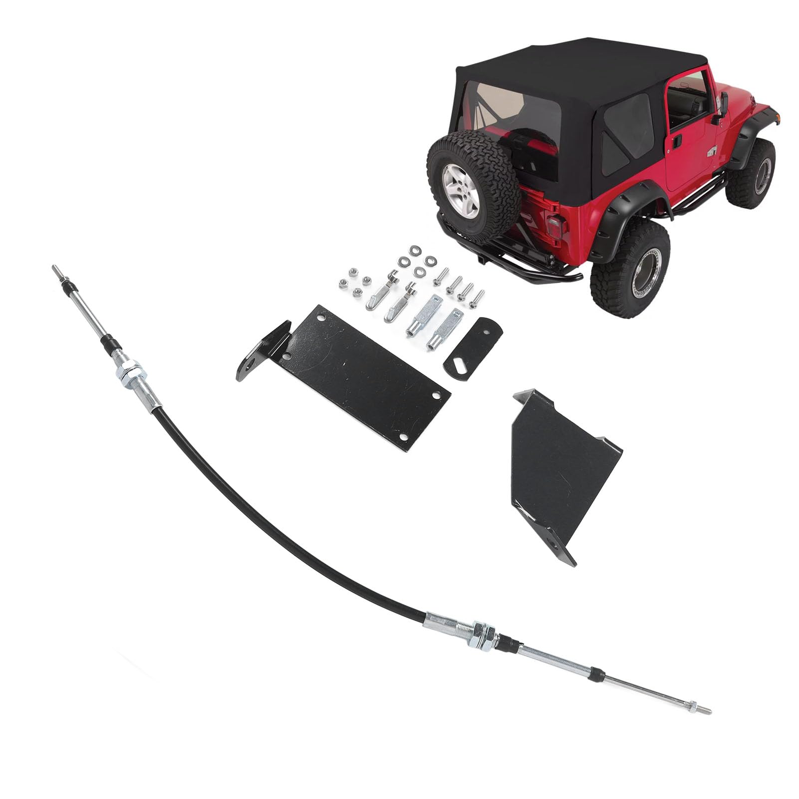 11pcs Transfer Case Cable Upgrade Kit do TJ 1997-2006, bezpośredni zamiennik J0048041
