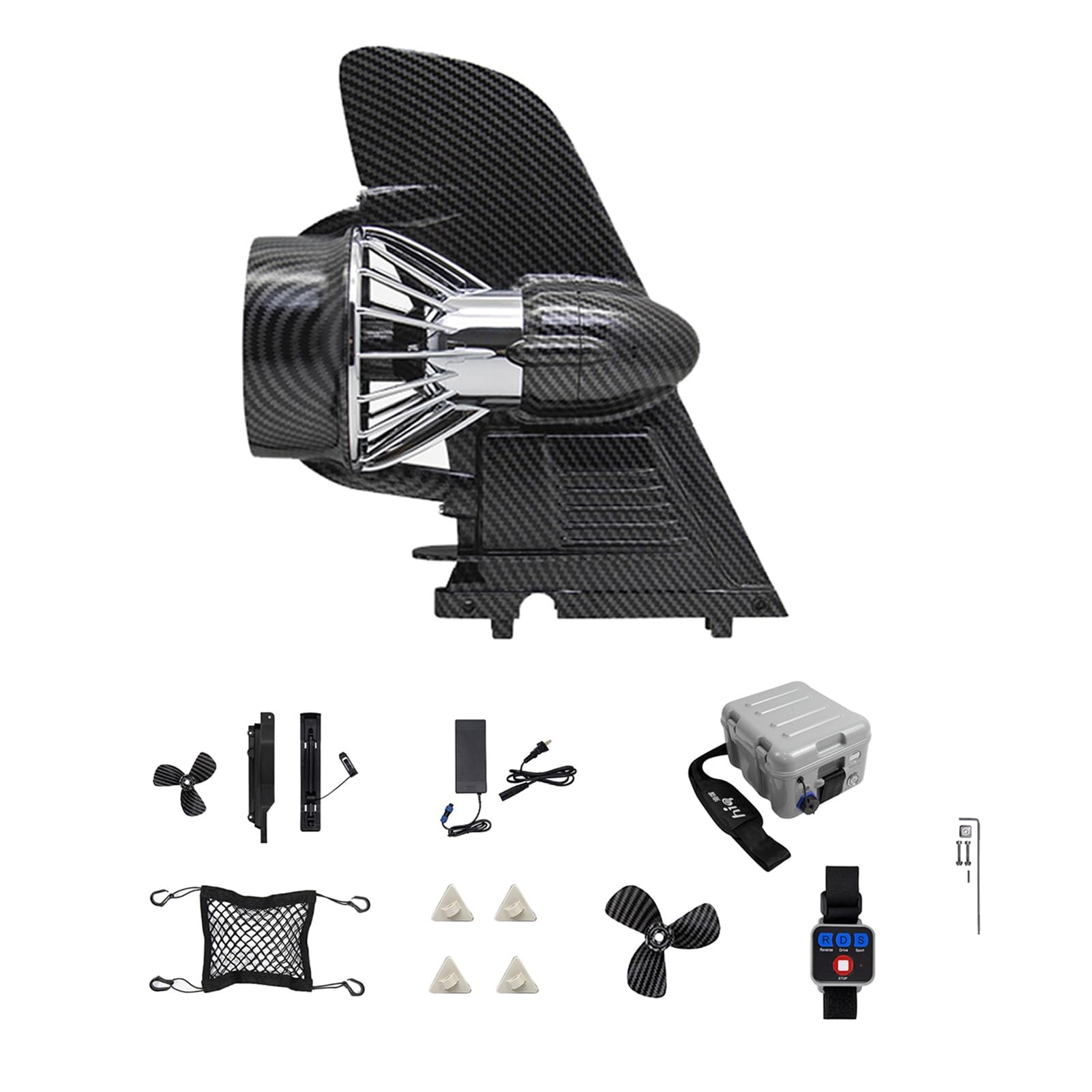 Motor Eléctrico para Paddle Board 24V 288Wh Kit Propulsión Subacuática para Kayak y Sup con Sistema Mando Inalámbrico Velocidad para Uso Marino Industrial