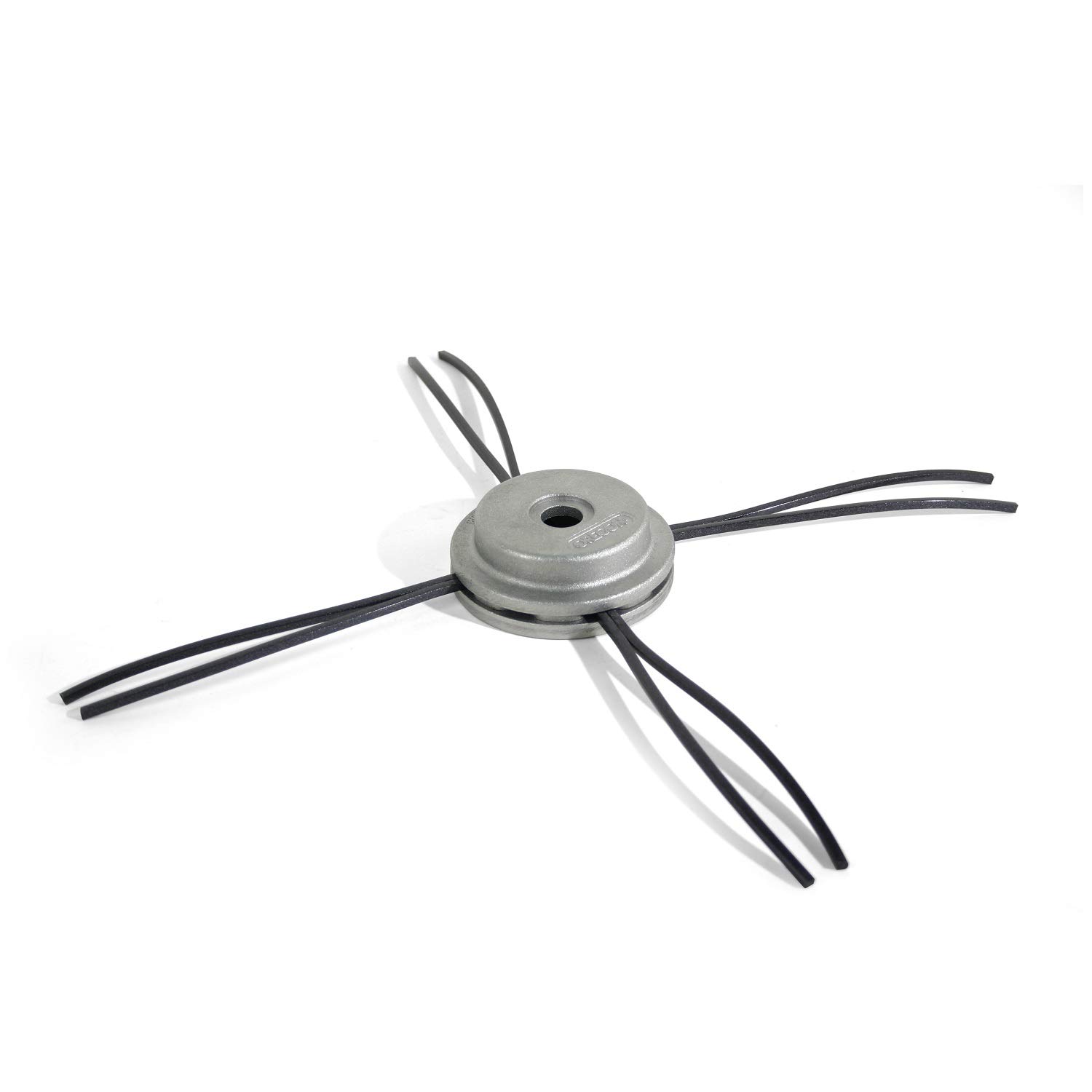 Oregon 110980 Cabezal de aluminio para desbrozadora, Compatible con la mayoría de desbrozadoras de eje recto de más de 25cc, Incluye hilo cuadrado Oregon Nylium