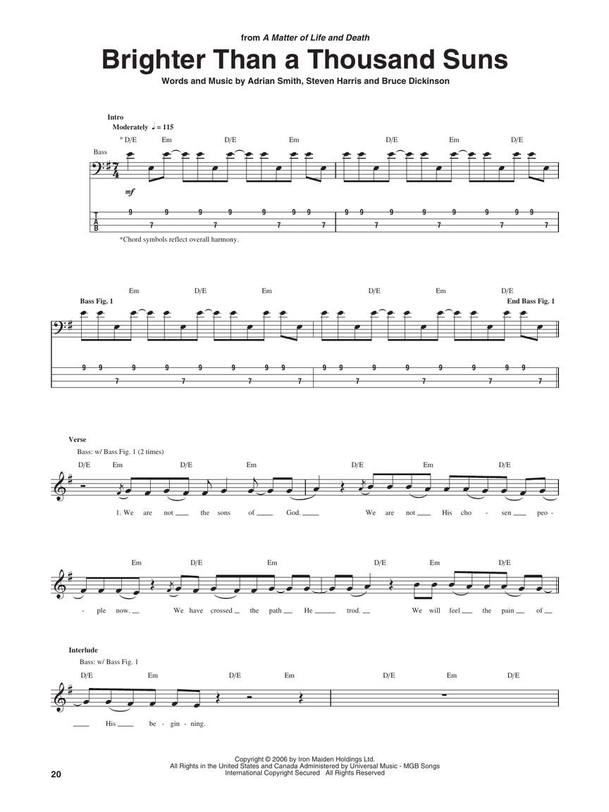 Iron Maiden Bass Anthology (Bass Recorded Versions)