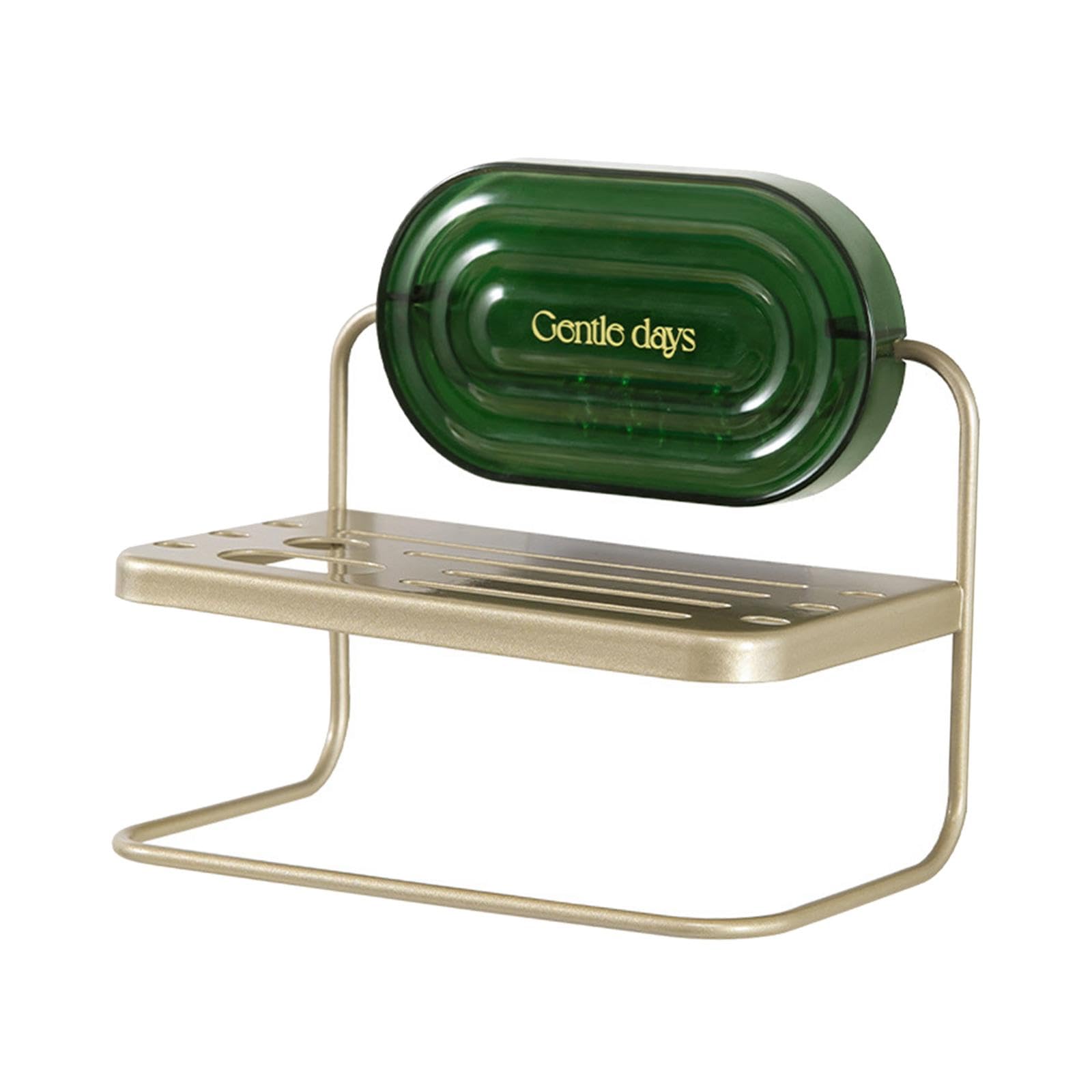 Orgainzer Rack with Hooks Kitchen Rack for Home Kitchen Utensils Gold and Green-image-40