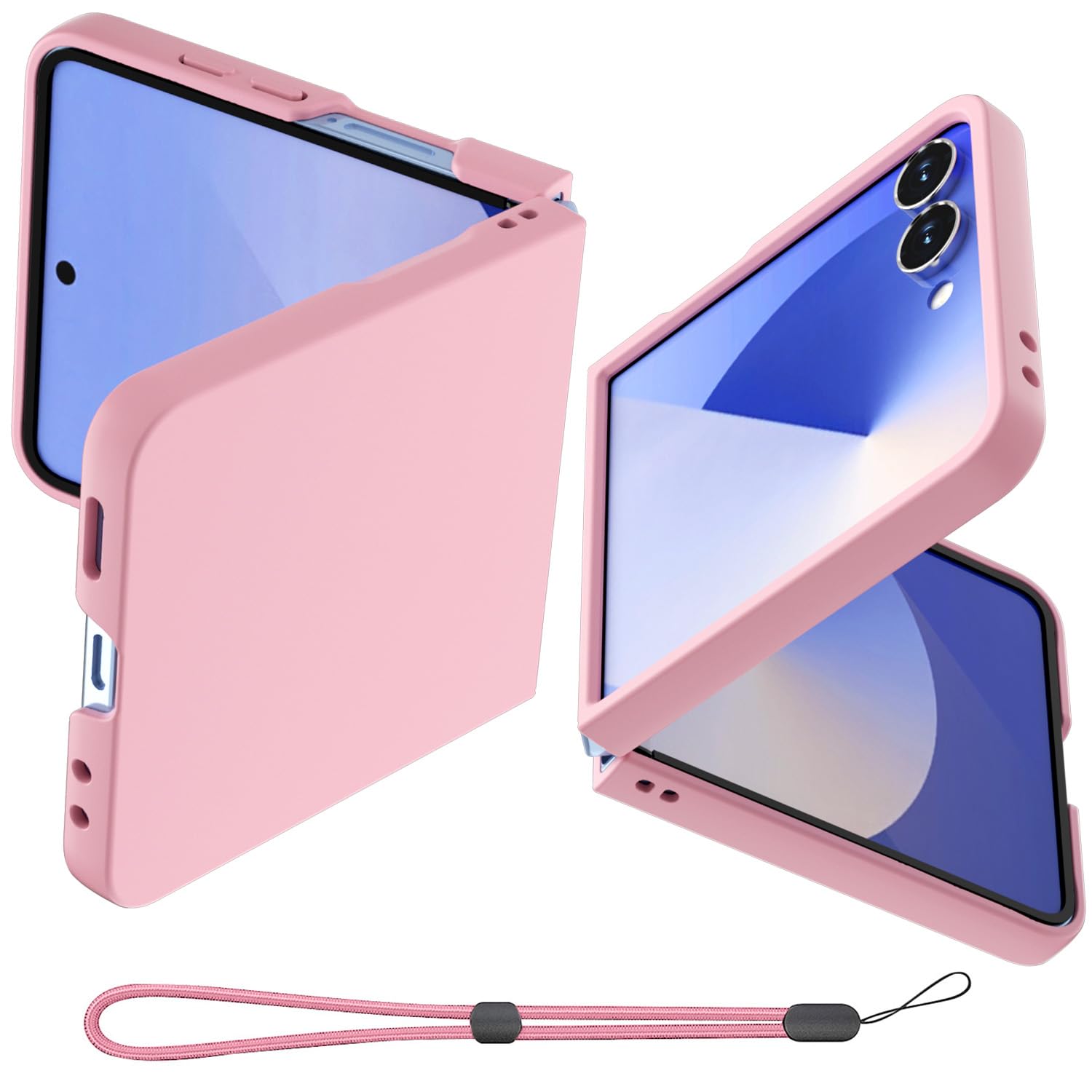 AICase for Samsung Galaxy Z Flip 7 Case Pink, [Minimalist Fit] Ultra-Thin Slim Fit Protective Sturdy Solid PC Phone Cover for Samsung Flip 7 5G