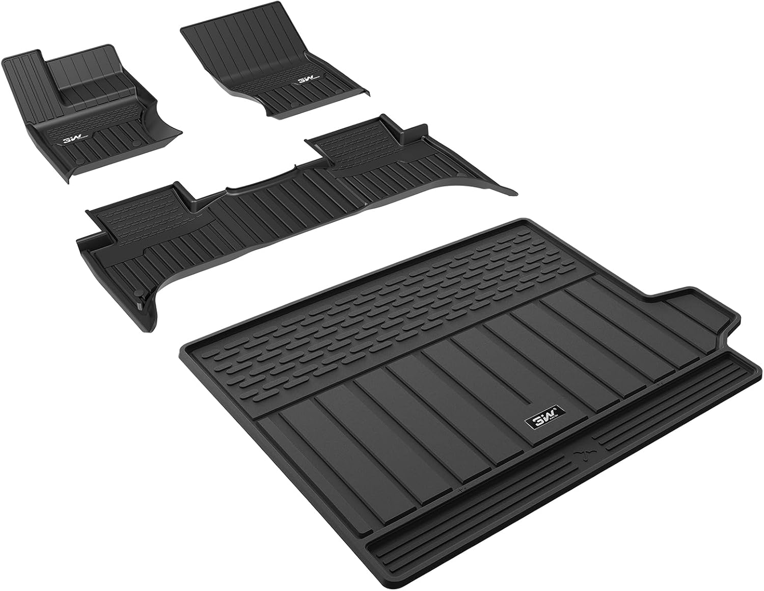 3W Floor mats & Cargo Liner fit for Range Rover Evoque 2020-2024 2025,TPE All Weather Custom Fit Floor Liner Full Set Car Liners Evoque 22-24 Floor Mats&Cargo Liner