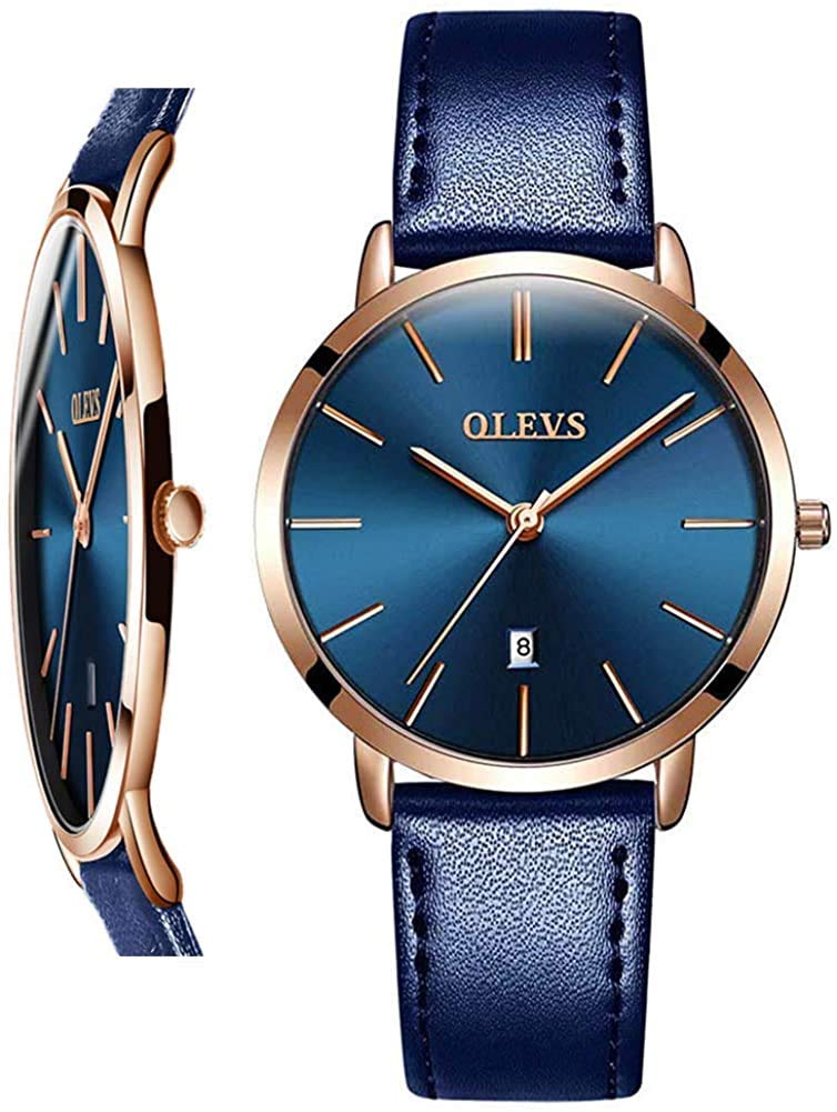 Ladies Watch Analog Quartz Small Number Easy Read Dial Casual Brown Leather Strap Watches for Women