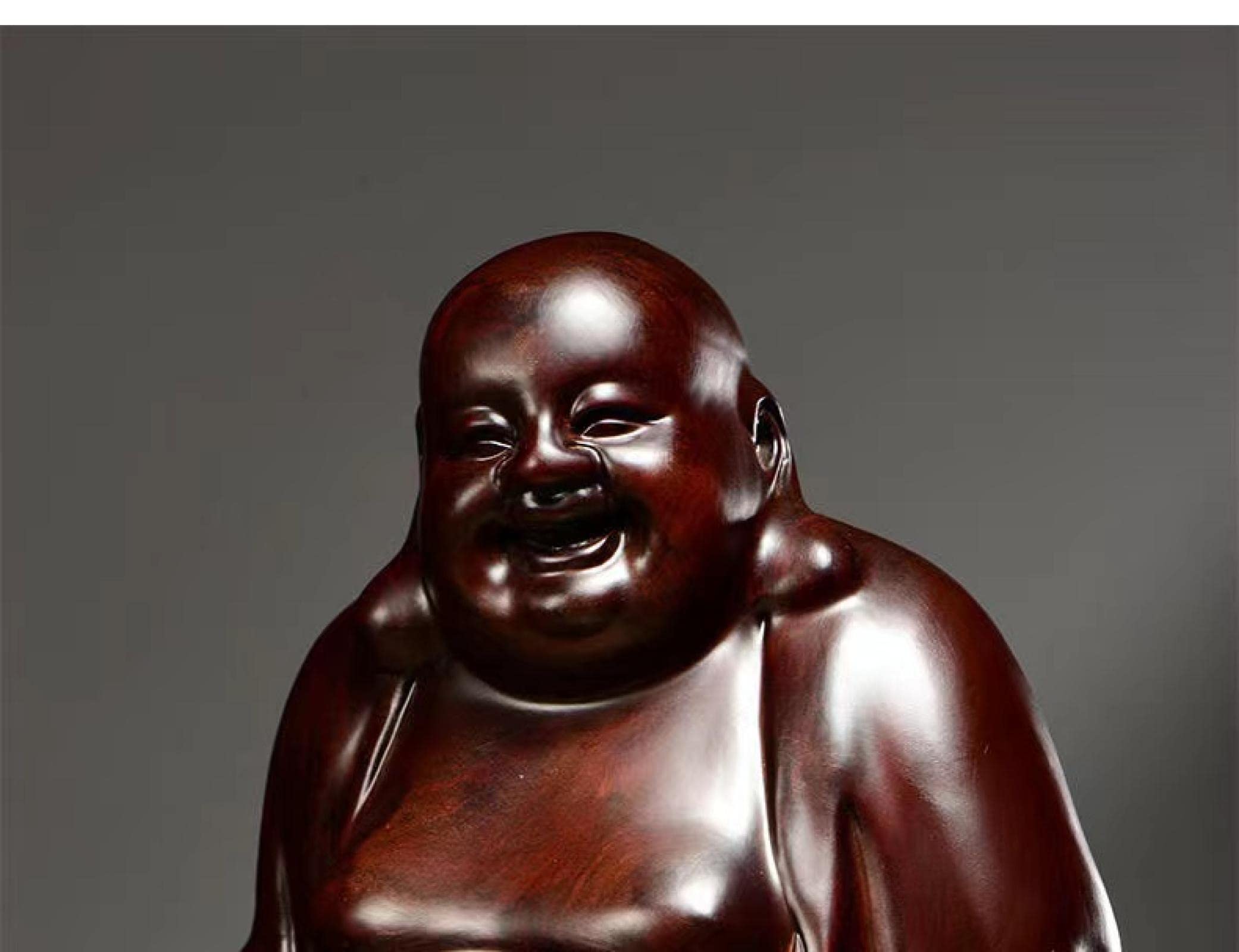 Amazon｜仏像木彫り七福神布袋布袋の置物木像木製フィギュア花梨木