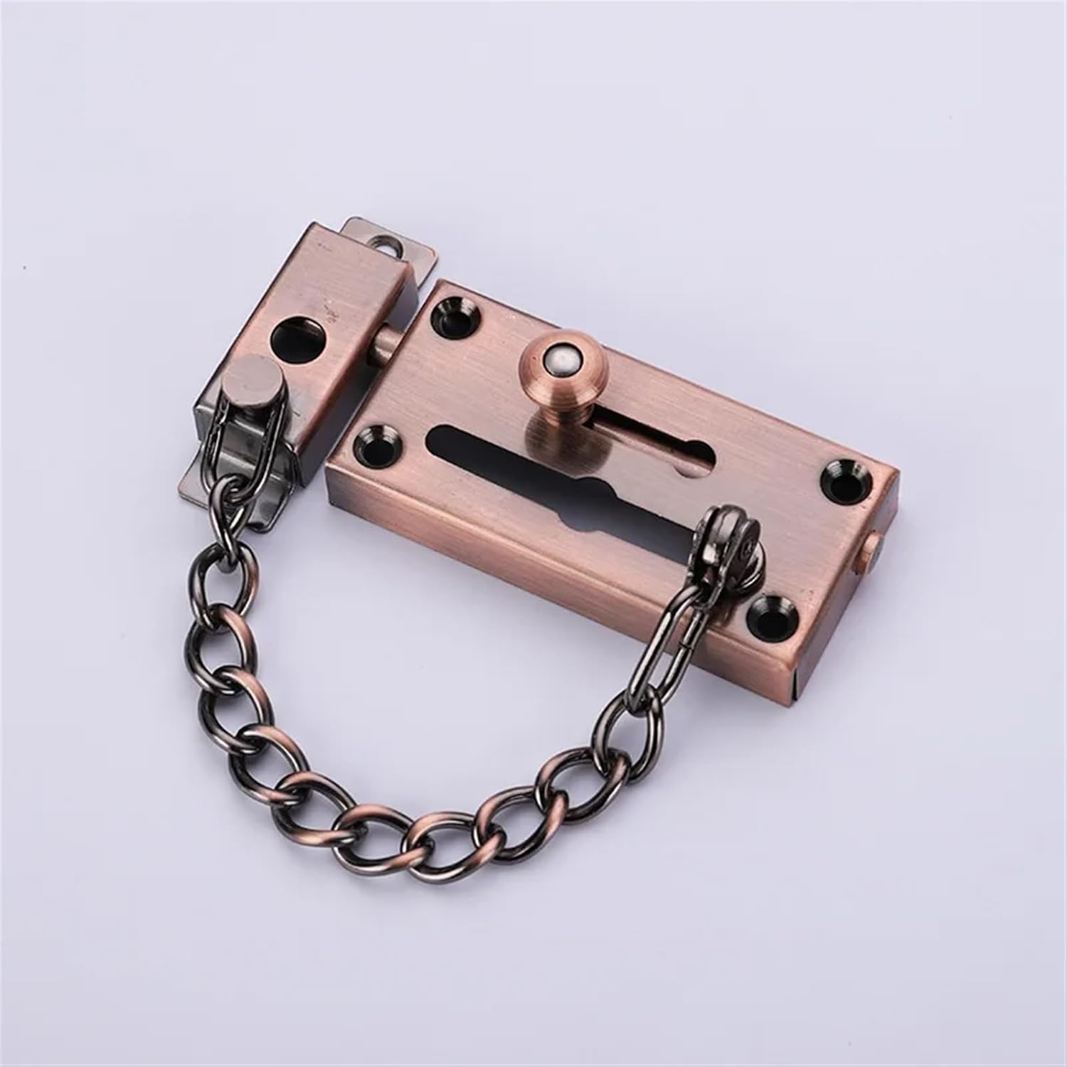 1Pcs Stainless Steel Security Door Chain Lock Slide Bolts for Hotel Living Room Bedroom Door Latch Furniture Hardware(E)