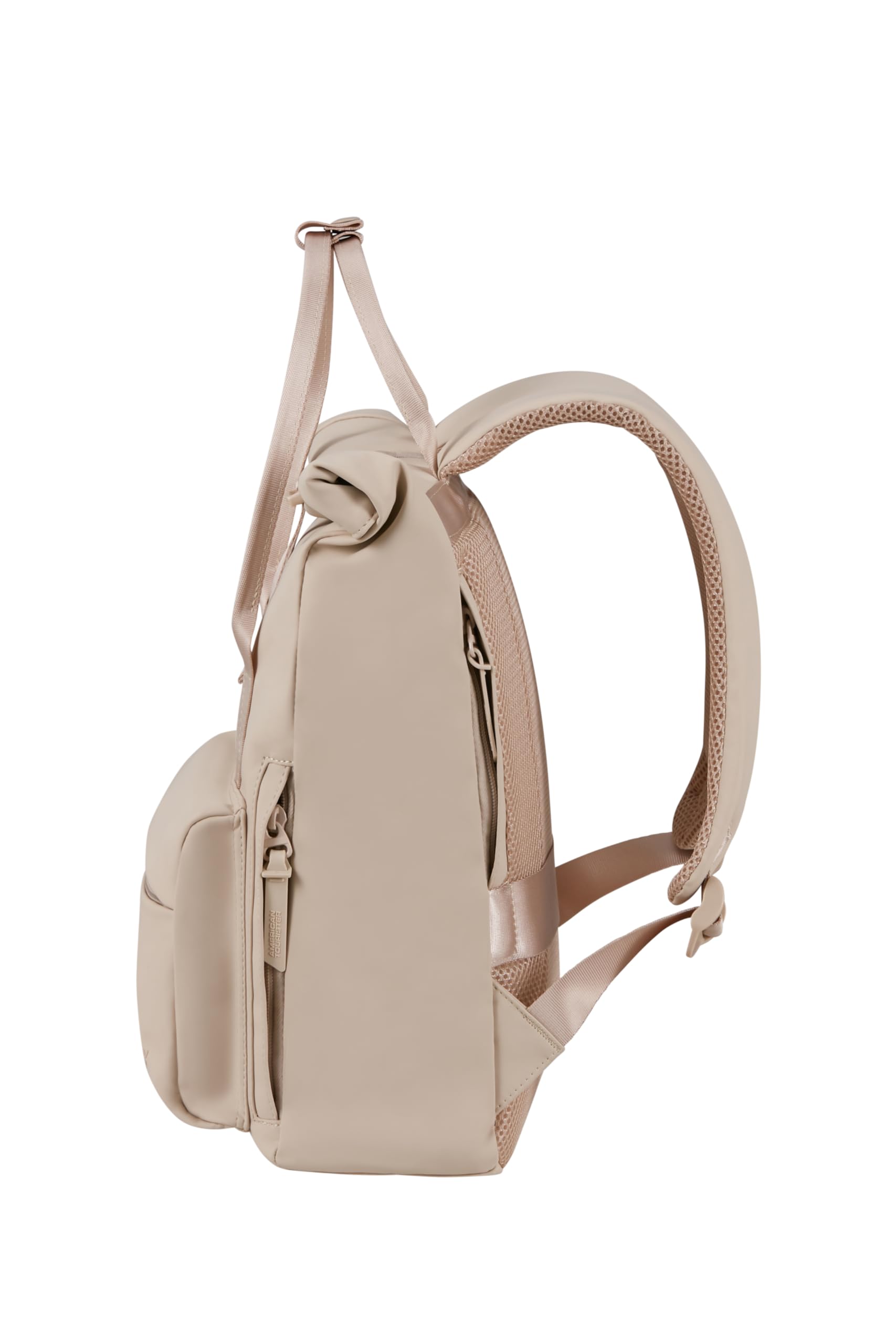 American Tourister Urban Groove UG16 Mono - Plecak Damski, Wodoodporny, Plecak Rekreacyjny na Co Dzien z Ukryta Kieszenia na Plecach, 17L, Beige