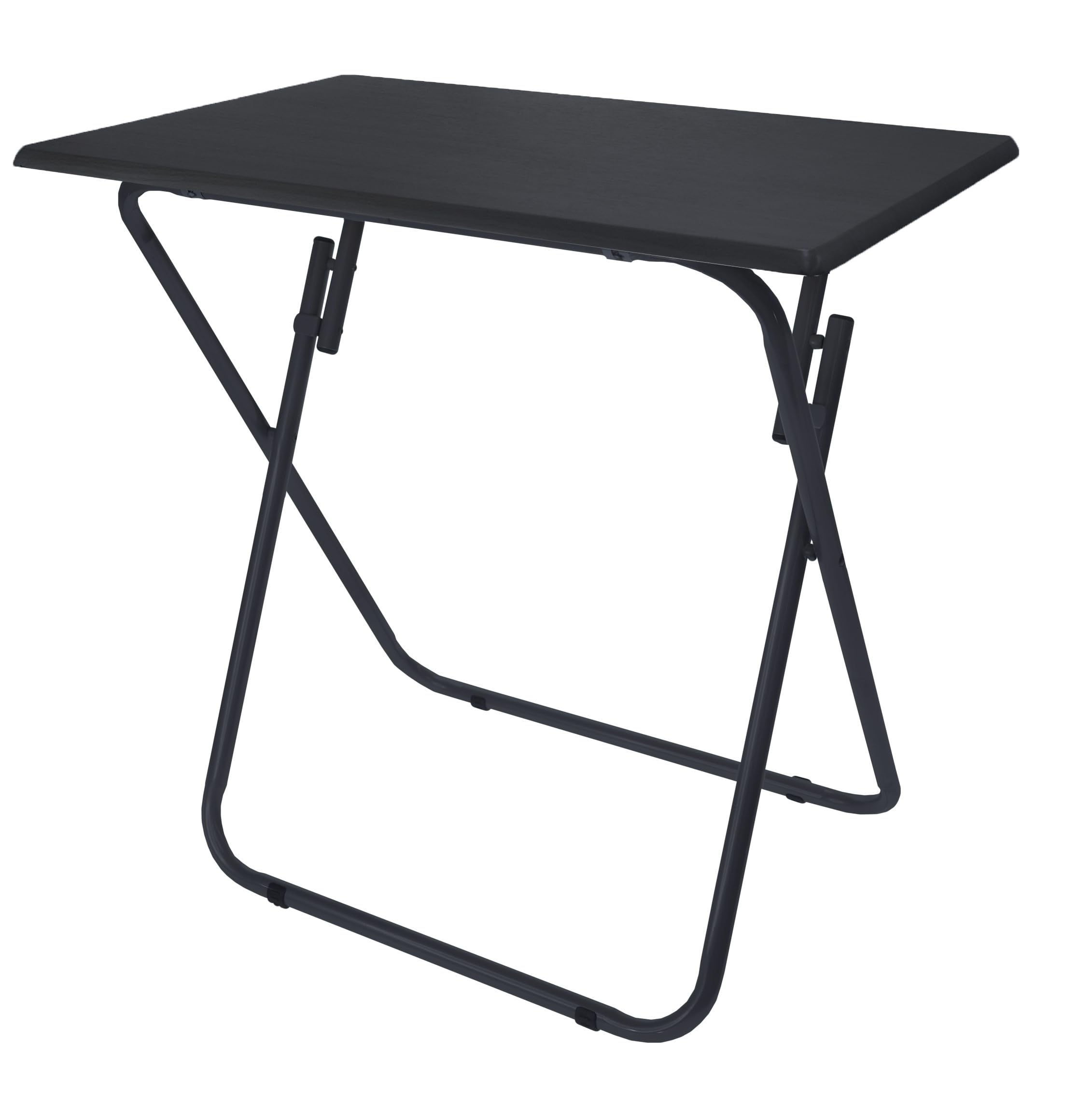 HERSIG - Mesas Auxiliares Plegables - Mesa Plegable Negra 70x50x71.5 CM - Mesa Jardin Exterior - Mesas Plegables Portatiles Resistente - Ideal para Camping, Picnic, Comidas, Trabajo, Fácil de Guardar