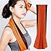 Produktbild Kingko® Kaltes Farbe-Eistuch, Eignung-trockenes abkühlendes Sport-Tuch für Gymnastik-bestes Trainingsgesicht vereiste Schweiß-Tücher (Orange)