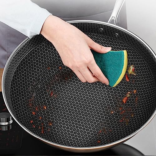 Wok de acero al carbono con tapa y antiadherente miniatura 5