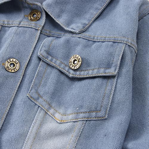CM C&M WODRO Toddler Boys Girls Denim Jacket Big Brother Sister Embroidery Kids Jeans Jacket Top Button Down Coat Outerwear4