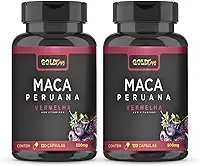 Maca Vermelha 120 Capsulas - Maca Peruana Vermelha 500mg - 2 Unidades