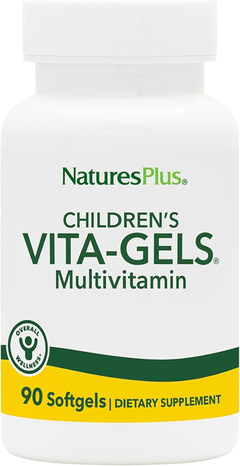 Natures Plus Childrens Vita-Gels – 90 Easy to Swallow Softgels – Natural Orange Flavor – Childrens Multivitamin & Mineral Supplement for Health, Energy – Gluten-Free – 90 Servings Natures Plus Childrens Vita-Gels – 90 Easy to Swallow Softgels – Natural Orange Flavor – Childrens Multivitamin & Mineral Supplement for Health, Energy – Gluten-Free – 90 Servings