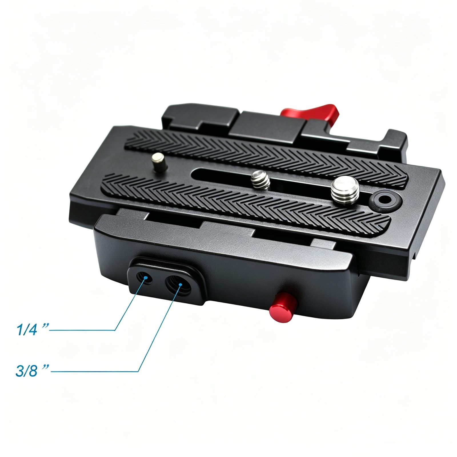 Andoer Ander opiastra a sgancio rapido fotocamera treppiede clip di trigger rapido adattatore con piastra di innesco rapido compatibile con testa Manfrotto 501 500Ah 701HDV 503HDV Q5 (# 1)