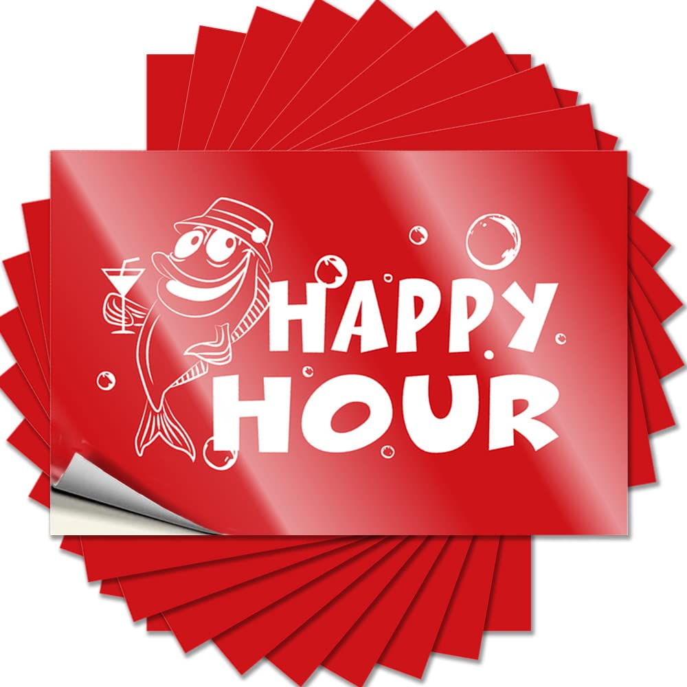 Lake Life Decor Tumbler Funny Sticker | Happy Hour Fish Royal Coffee for Math Decor(6X9CM)