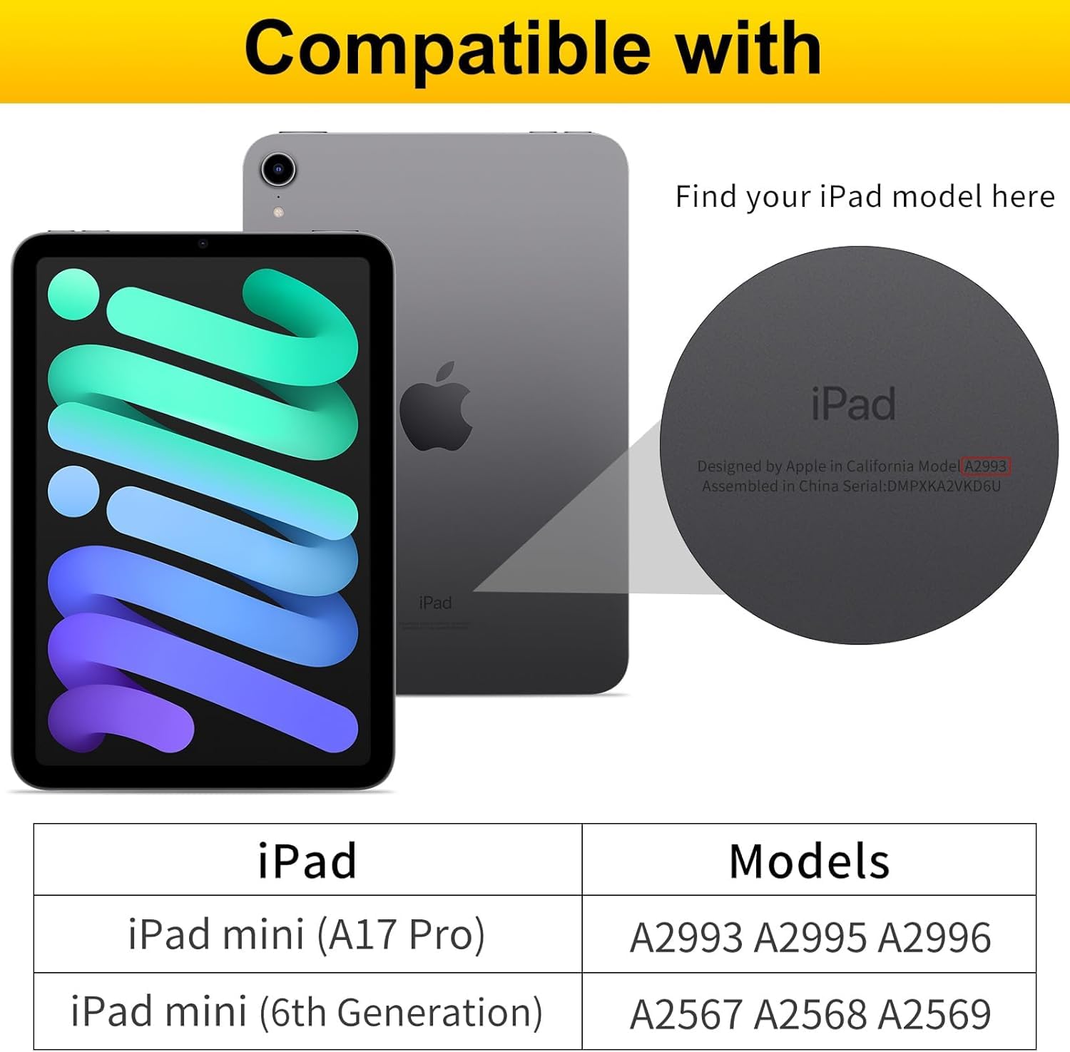 360° Privacy Pellicola Protettiva per iPad mini A17 Pro 2024/ mini 6 | 4 Vie Anti-Spia Pellicola in Vetro Temperato per iPad mini 7a Gen/ mini 6a Generazione 8,3 Pollici