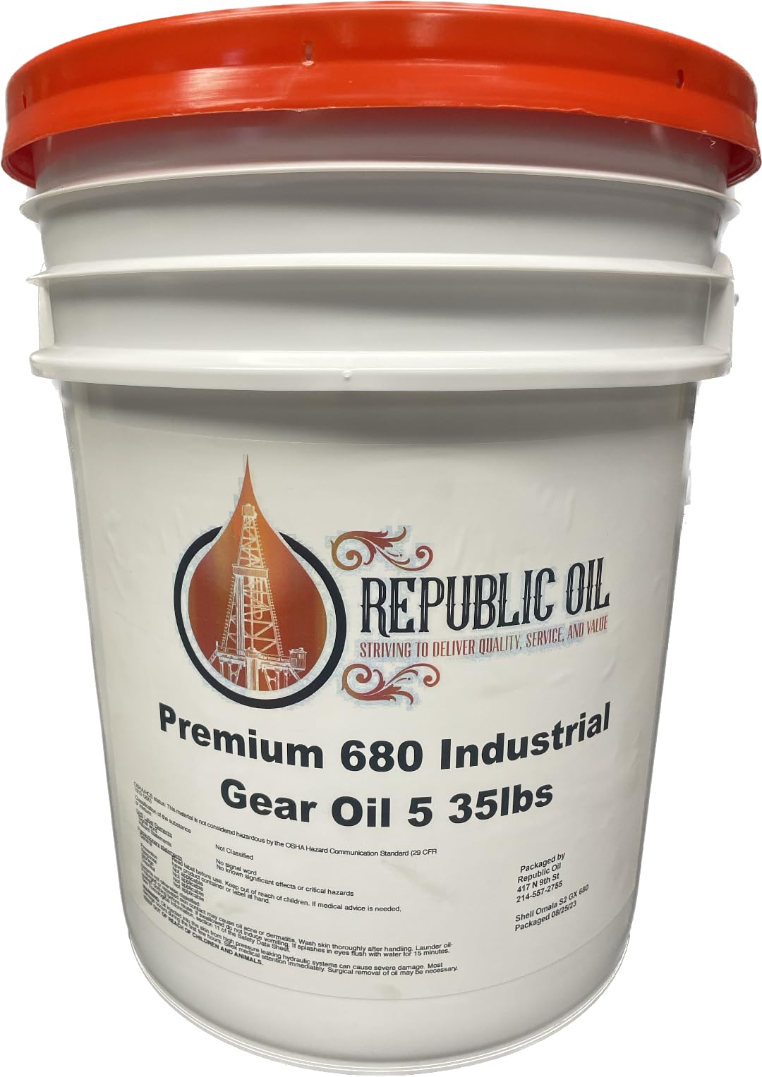 Republic Oil Premium Extreme Pressure 680 Industrial Gear Oil 35lb Pail