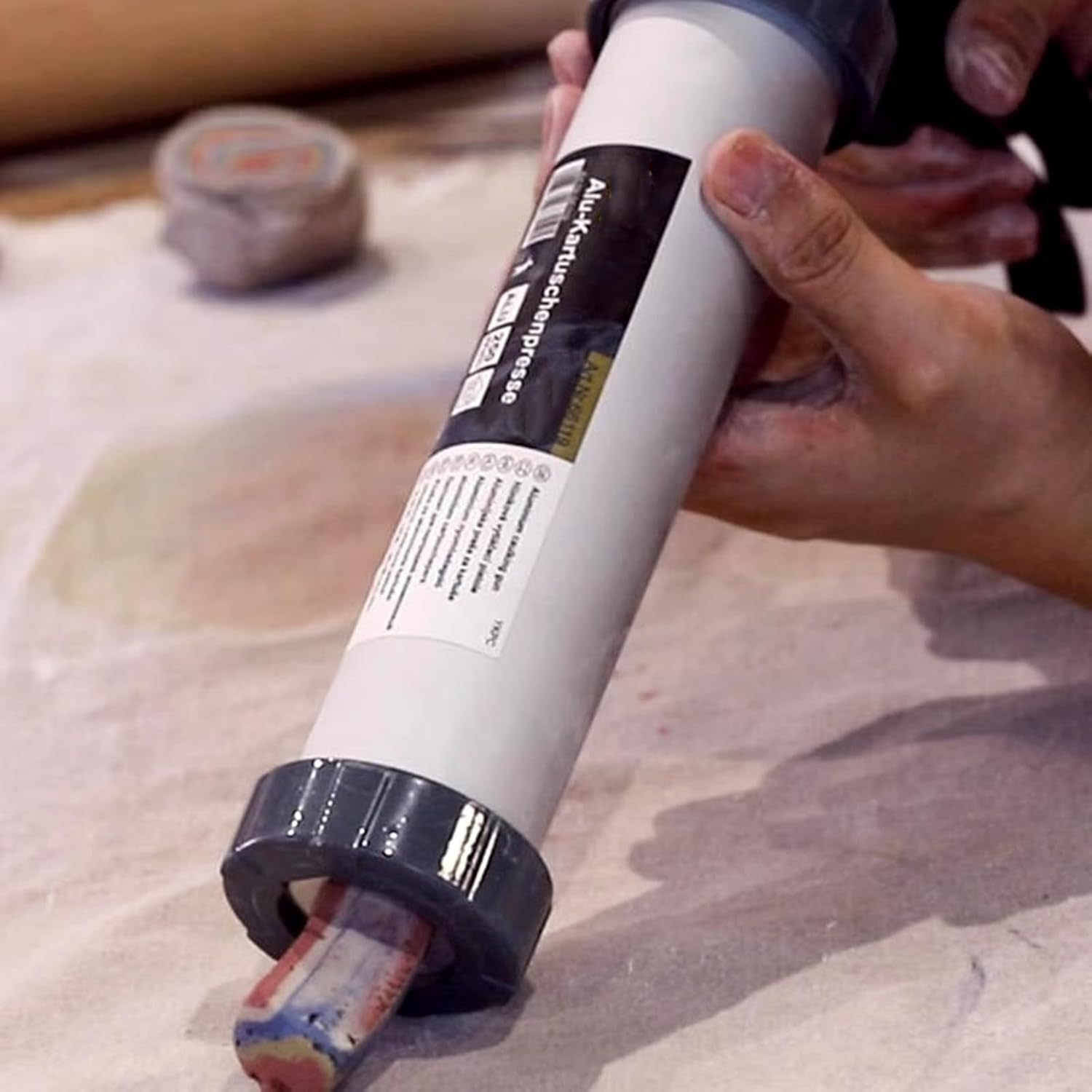 Ręczne narzędzie do wytłaczania gliny z 12 różnymi płytkami do rzeźbienia i rzemiosła ceramicznego, DIY, miękka forma do wytłaczania pustego błota