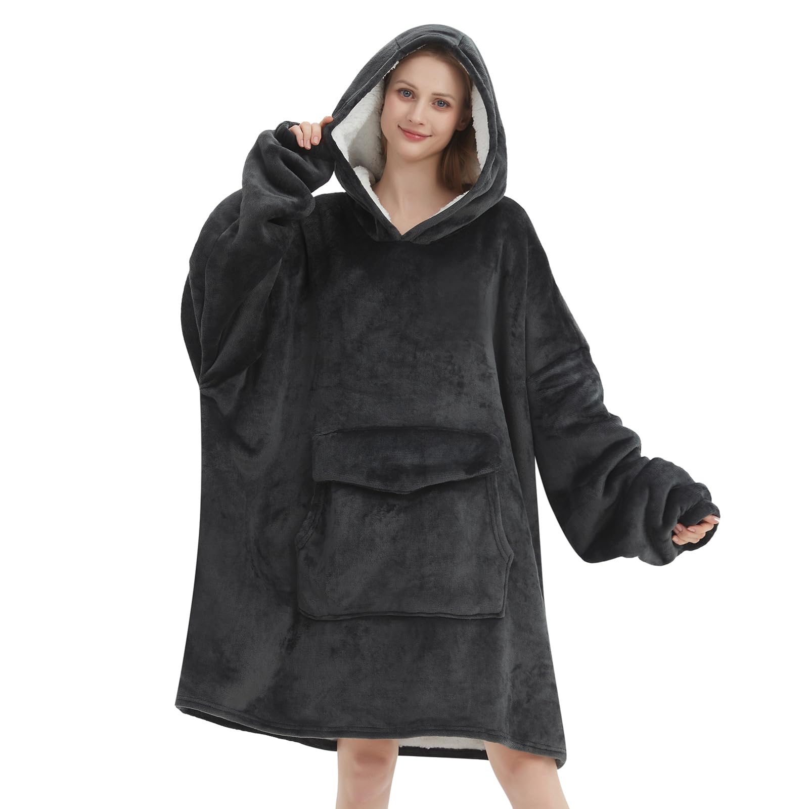 Amazon.com: Mewkou Wearable Blanket Hoodie for Adult,Oversized