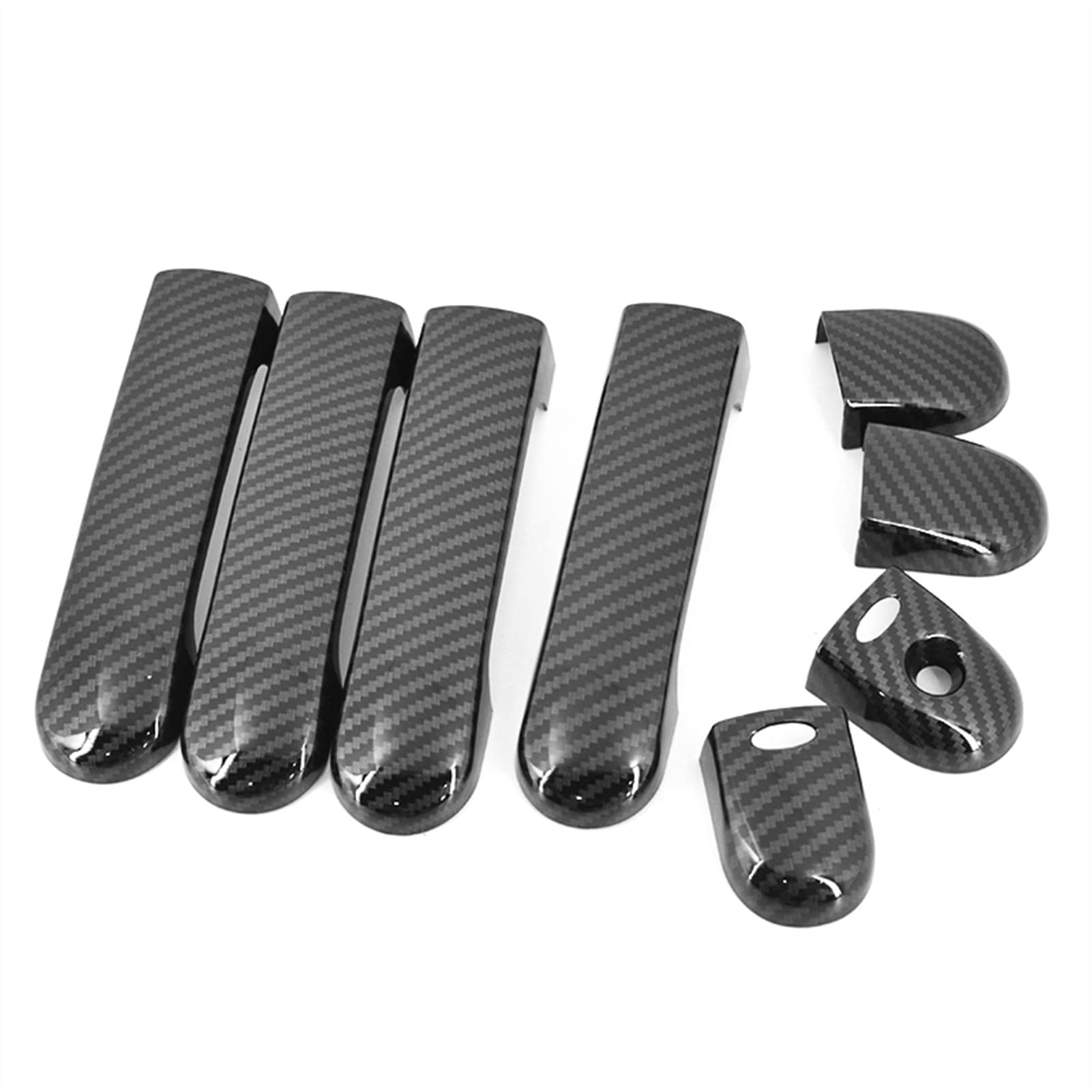 Rinkteea 2 Exterior Car Door Handle For Nissan Tiida C11 004-011 Chrome Carbon Fiber Car Door Handle Covers Accessories Stickers Styling Decal(2)