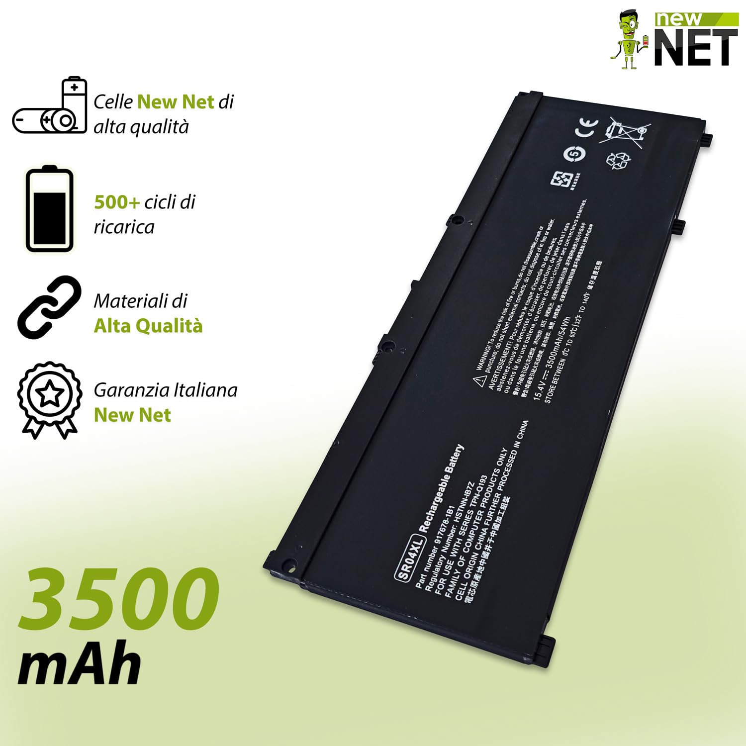 Batteria SR04XL compatibile con HP OMEN 15-DC 15-CE Pavilion 15T-CB