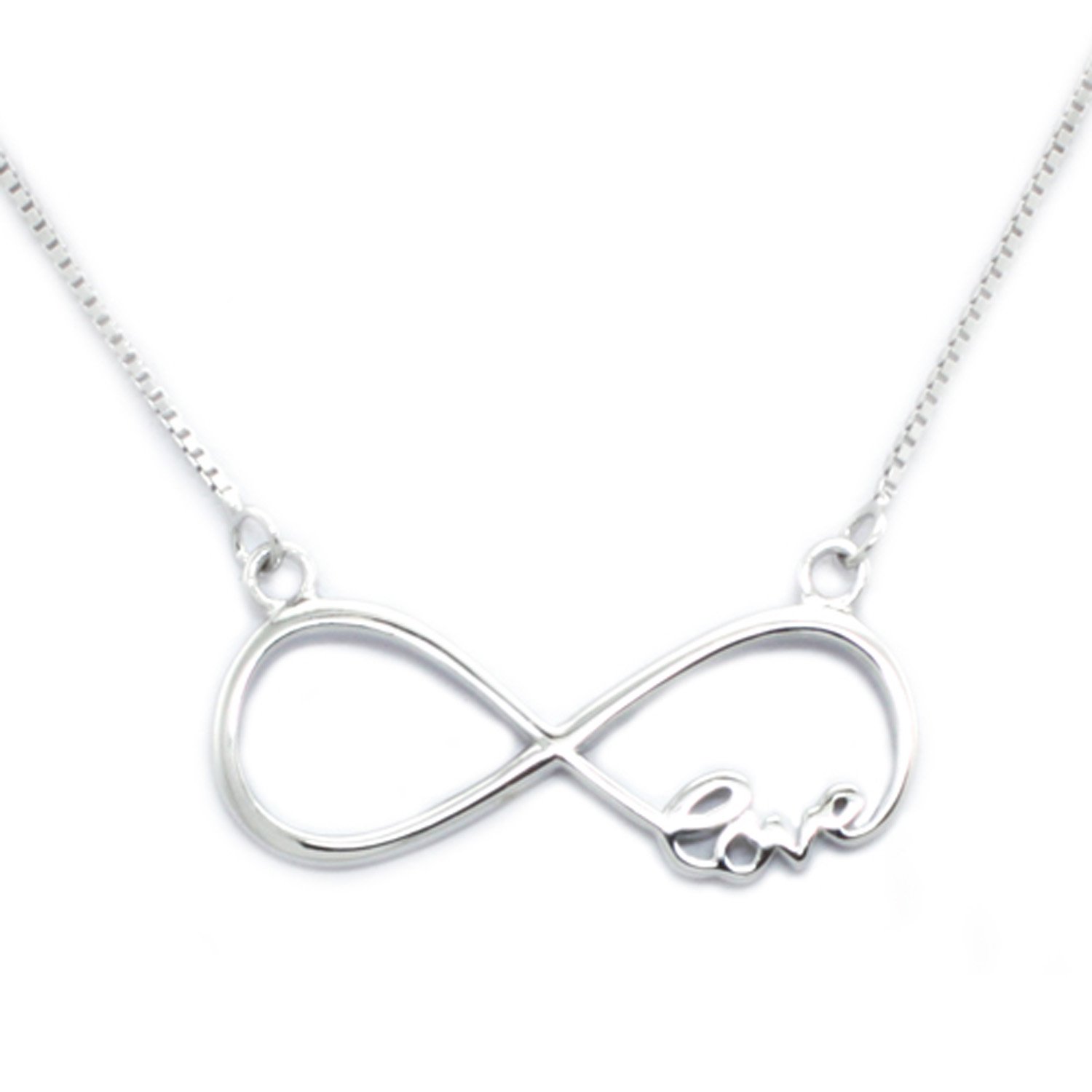 Ciondolo Infinito Amore In Argento 925 Con Rodiatura - Simbolo Amore Eterno, Catena Regolabile 16-17 Pollici - 2