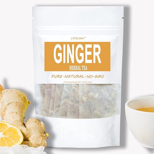 Miniatura 3 de LYCKLIGA - Té de jengibre, bolsitas de té de jengibre, 15 bolsas de té, té de hierbas de limón y jengibre.