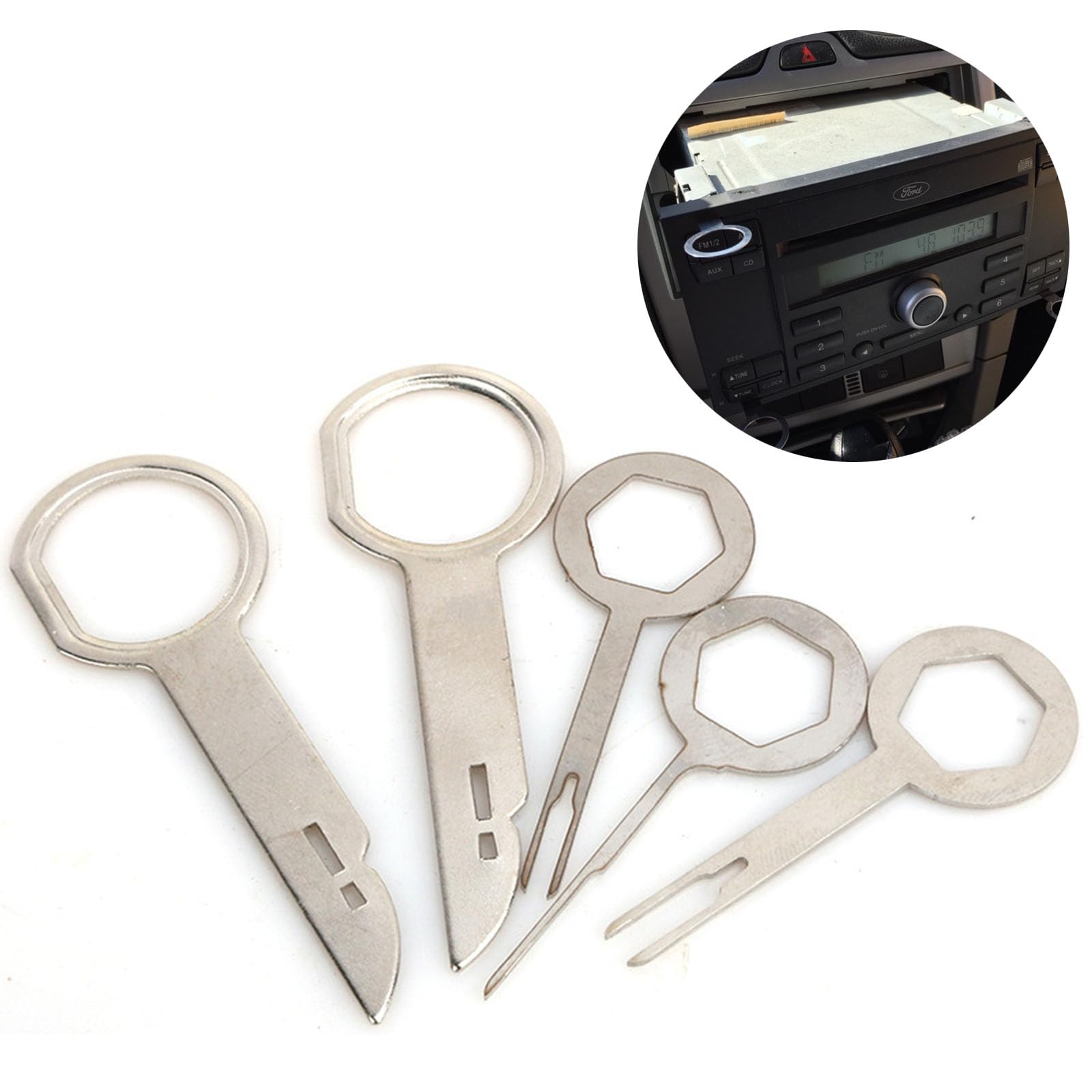 Helweet Kit Smontaggio Pannelli Auto, Strumento di Rimozione Pannelli, Cunei di Plastica Leve Kit, Set di Strumenti per La Rimozione, per Smontare Pannello Interno Auto Radio, 19 Pezzi, Rosso