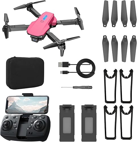 Miniatura 7 de Drone para niños de 8 a 12 años, 13 a 15, dron con cámara, cuadricóptero plegable con control remoto con retención de altitud, selfie de gestos,