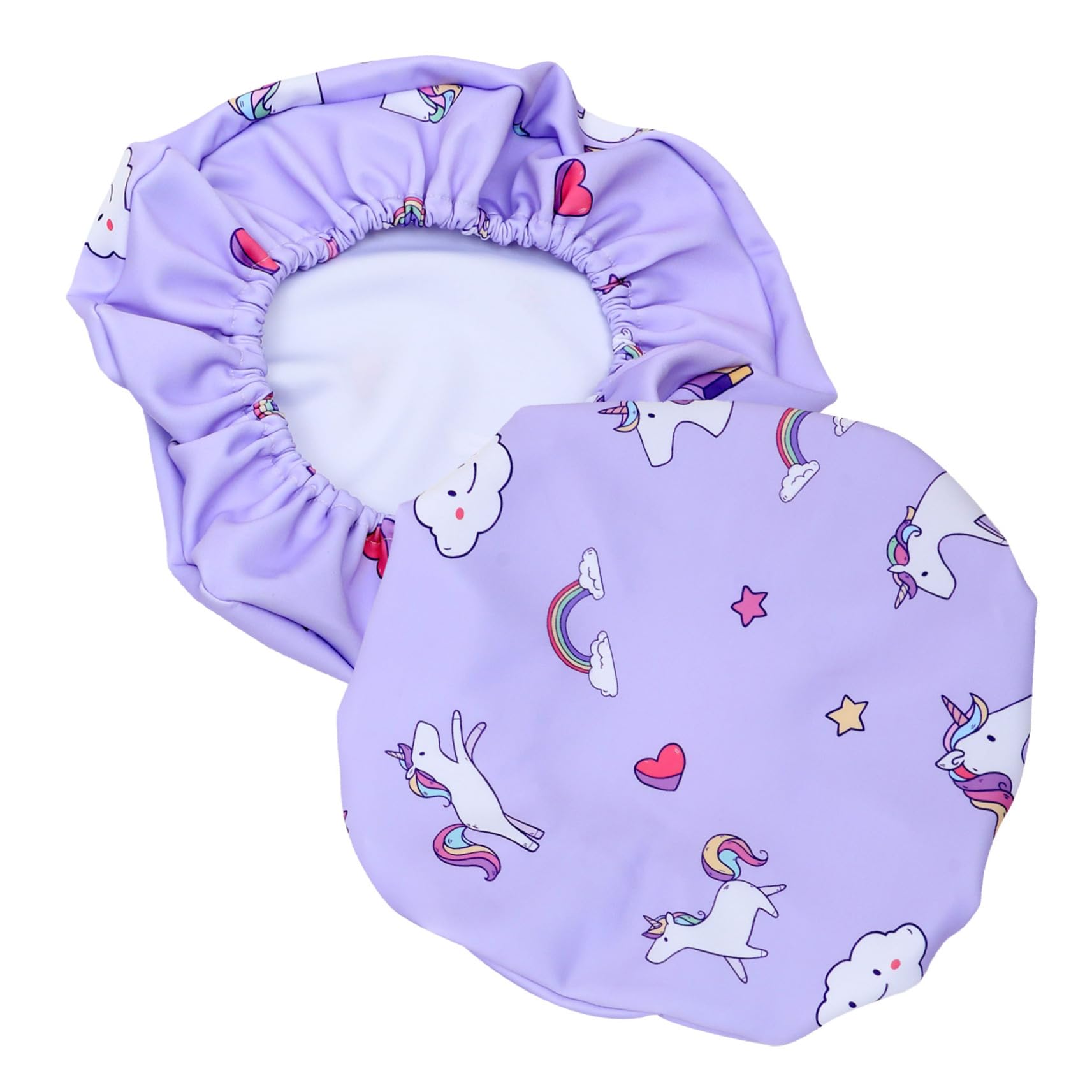 Housse de chaise licorne violette extensible en polyester épais pour fauteuil de bureau enfant