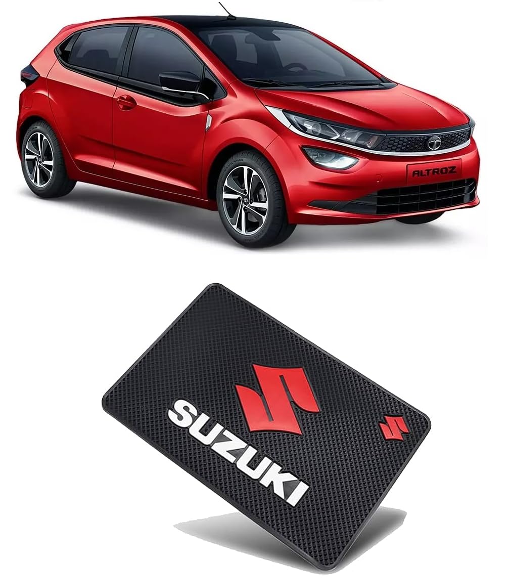 Arneja AntiSlip Car Dashboard Mat for Tata Altroz (Color Black, Red) Pack of 1, NonSlip