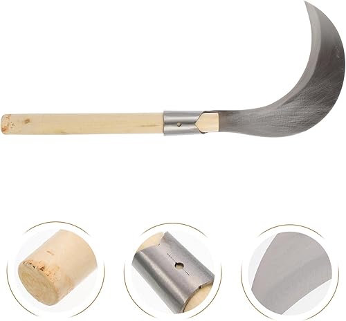 Miniatura 6 de GANAZONO Herramienta de jardinería de hoz Manual Weeder Suministro agrícola Cortacésped Caña de azúcar de madera